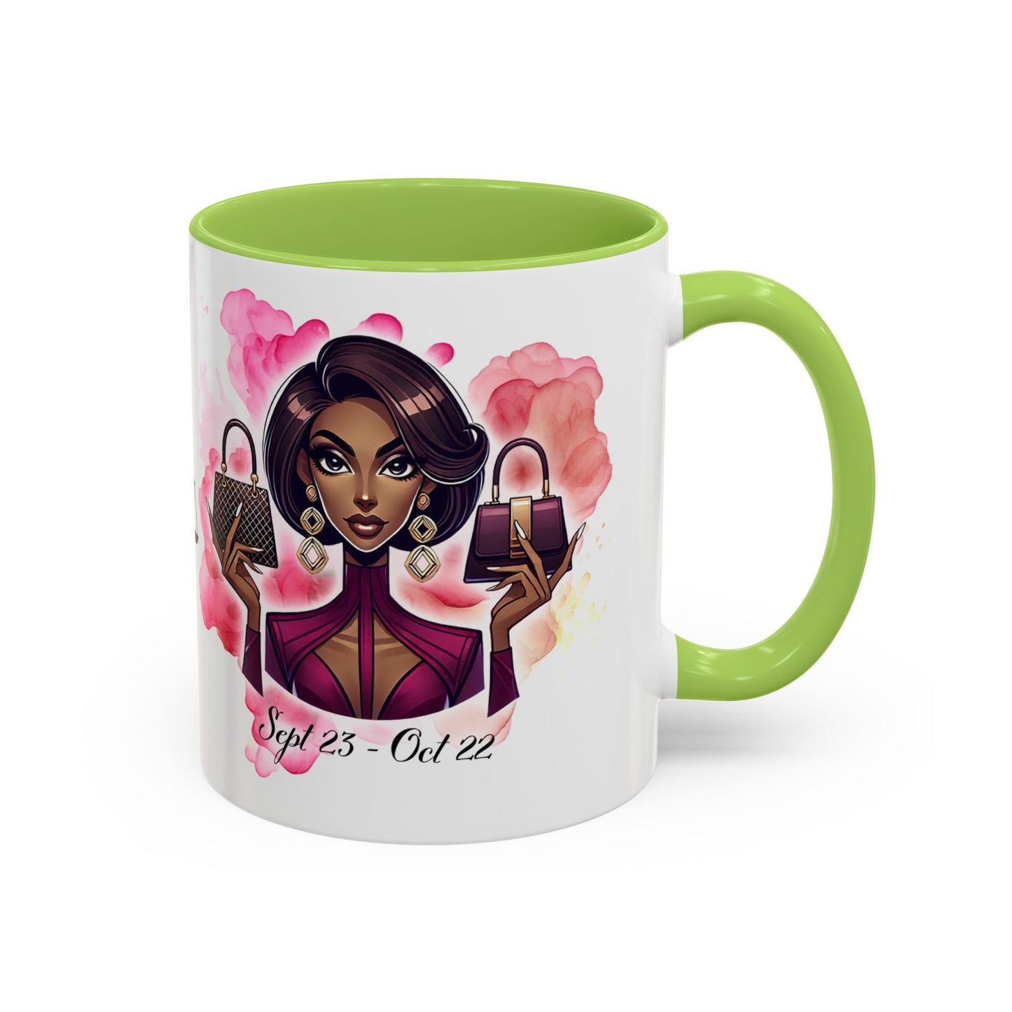 Libra Zodiac Coffee Mug — Elegant Libra Woman Design (Sept 23–Oct 22)