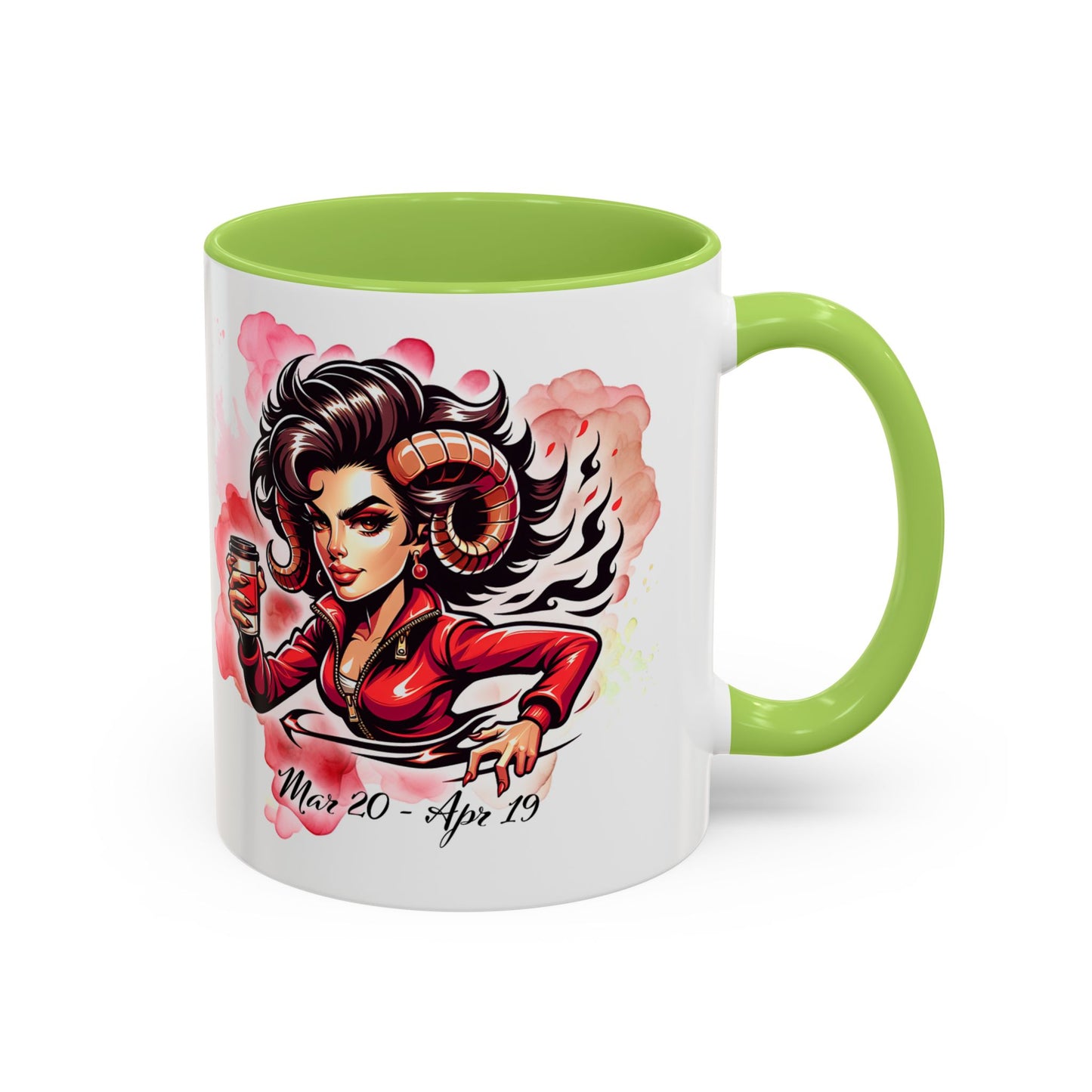 Aries Zodiac Coffee Mug — Fiery Horoscope Design (Mar 20–Apr 19)