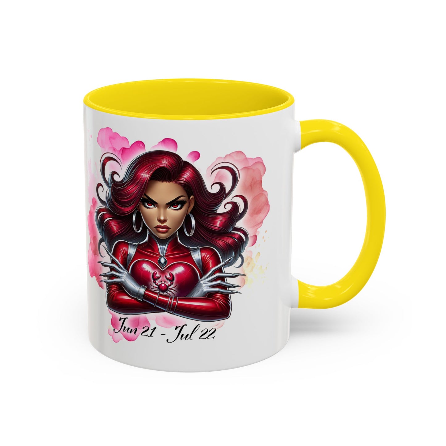 Cancer Zodiac Coffee Mug — Bold Pink Horoscope Design (Jun 21–Jul 22)