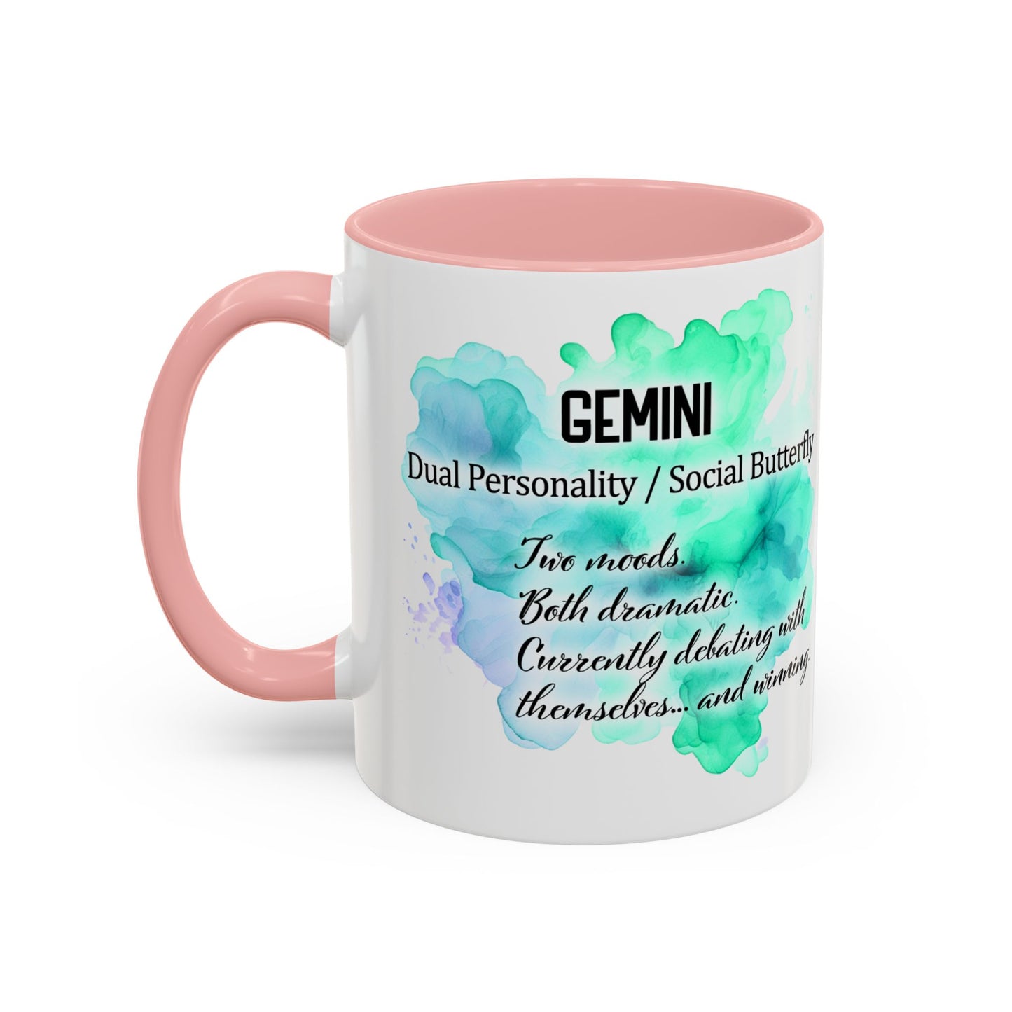 Gemini Zodiac Coffee Mug – May 21–June 20 Astrological Twin Design (Accent 11/15oz)