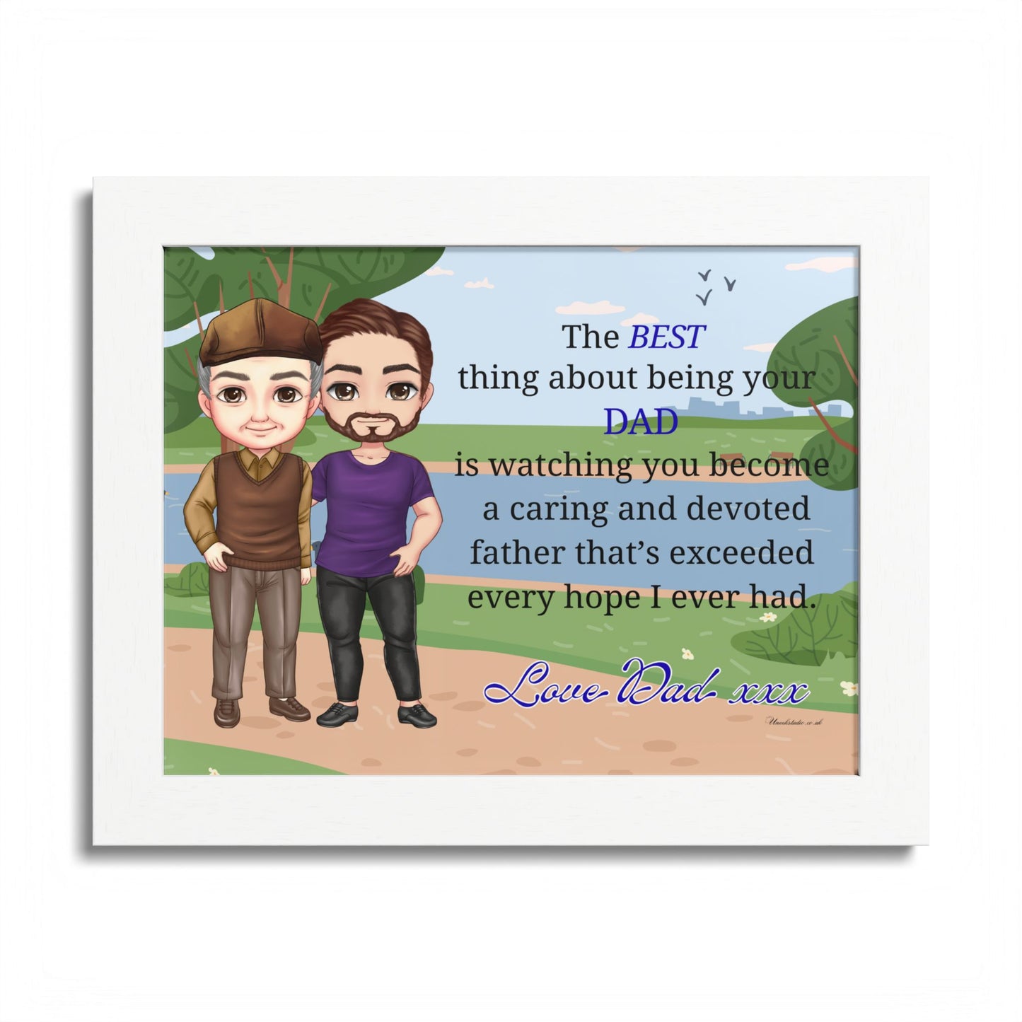 Framed Poster — "The BEST thing about being your DAD" Personalized Gay Dad Quote Art