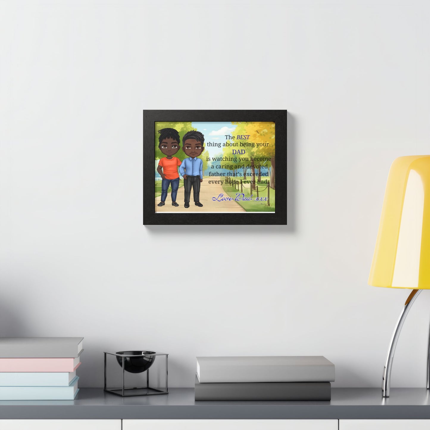 Personalized Framed Poster — "The BEST thing about being your DAD" Father & Child Keepsake