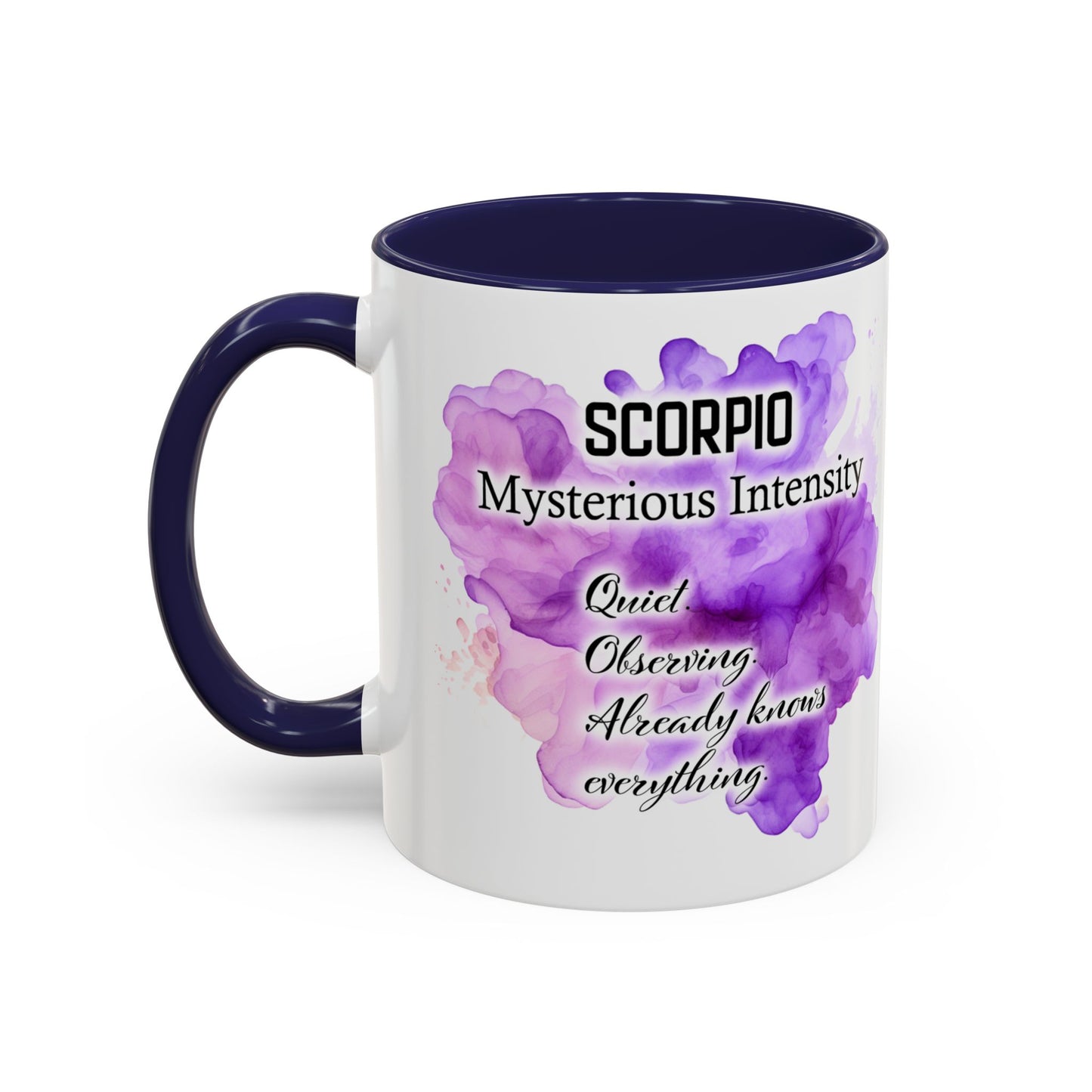 Scorpio Accent Coffee Mug — Zodiac Scorpio Girl Design (Oct 23–Nov 21)