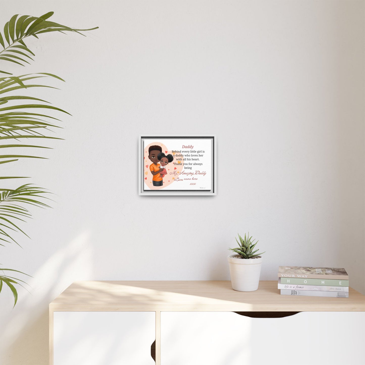"Daddy, Behind Every Little Girl" Personalized Father’s Day Gift - Framed Canvas Print