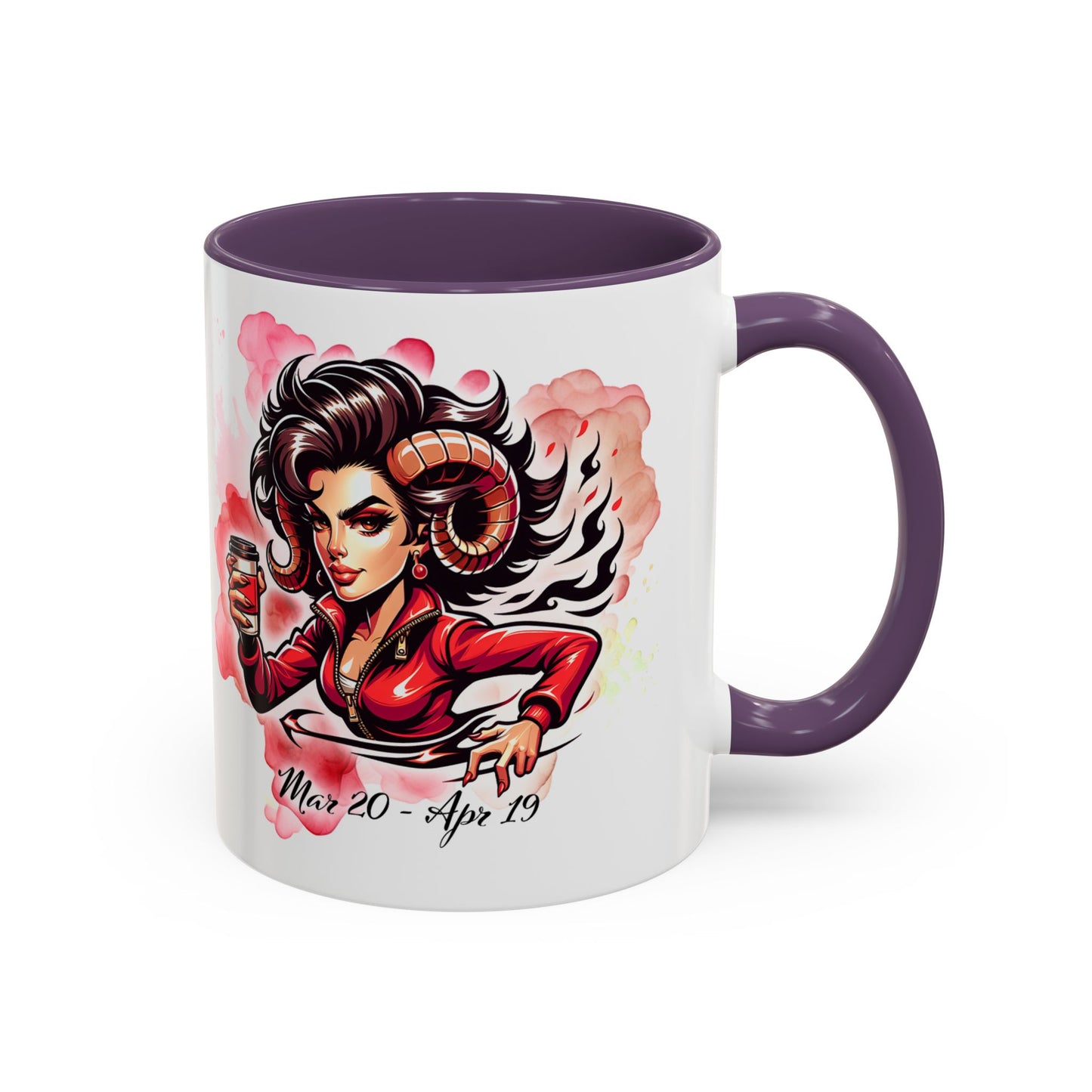 Aries Zodiac Coffee Mug — Fiery Horoscope Design (Mar 20–Apr 19)