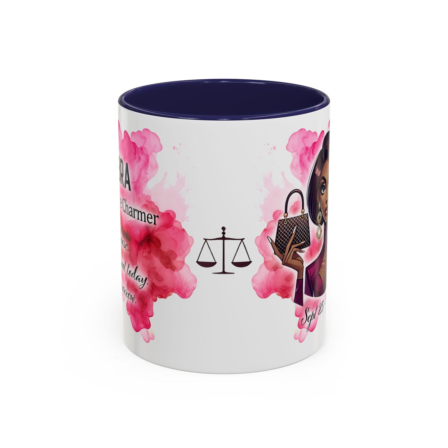 Libra Zodiac Coffee Mug — Elegant Libra Woman Design (Sept 23–Oct 22)