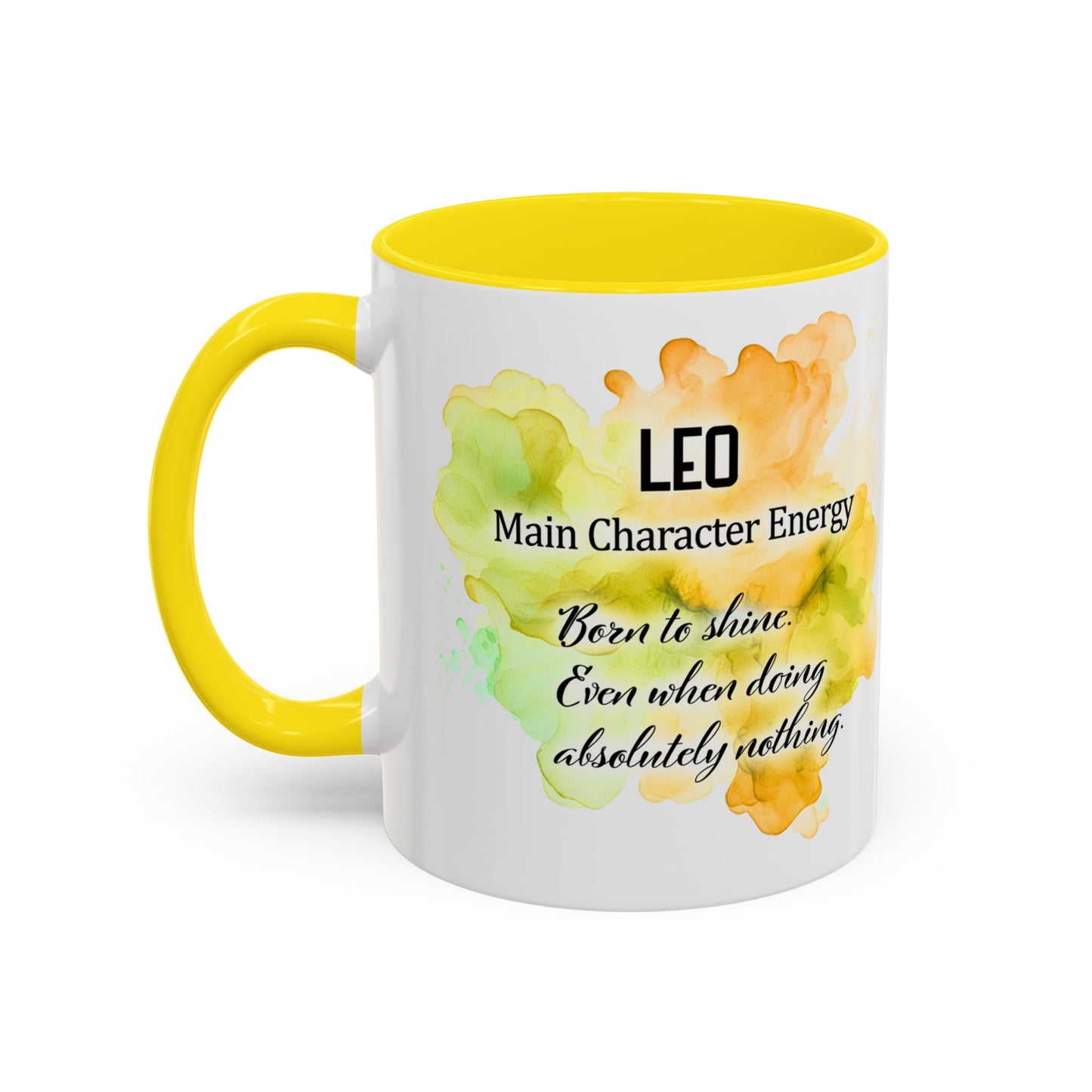 Leo Zodiac Coffee Mug — "I Am the Sun" Afro Woman Design (July 23–Aug 22)