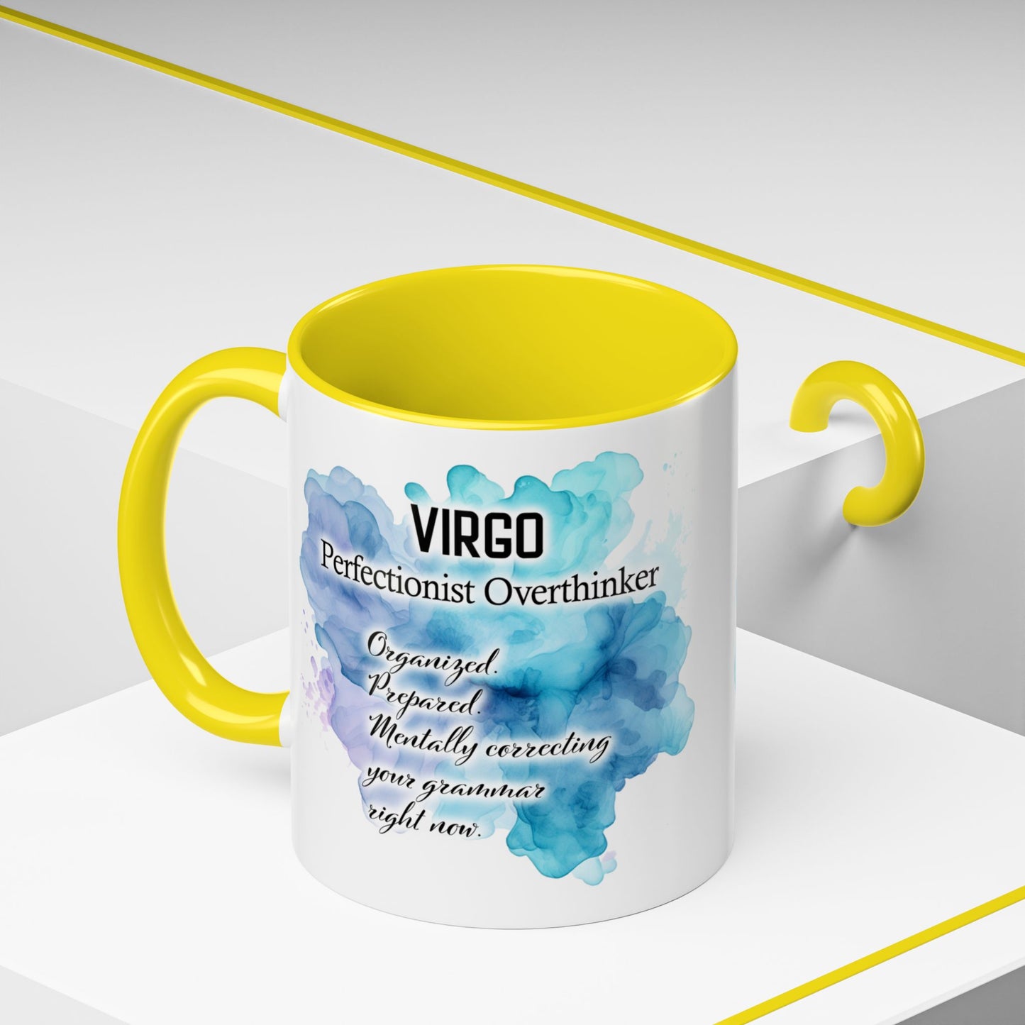 Virgo Zodiac Coffee Mug — "Analytical Overthinker" Accent Mug (Aug 23–Sept 22)