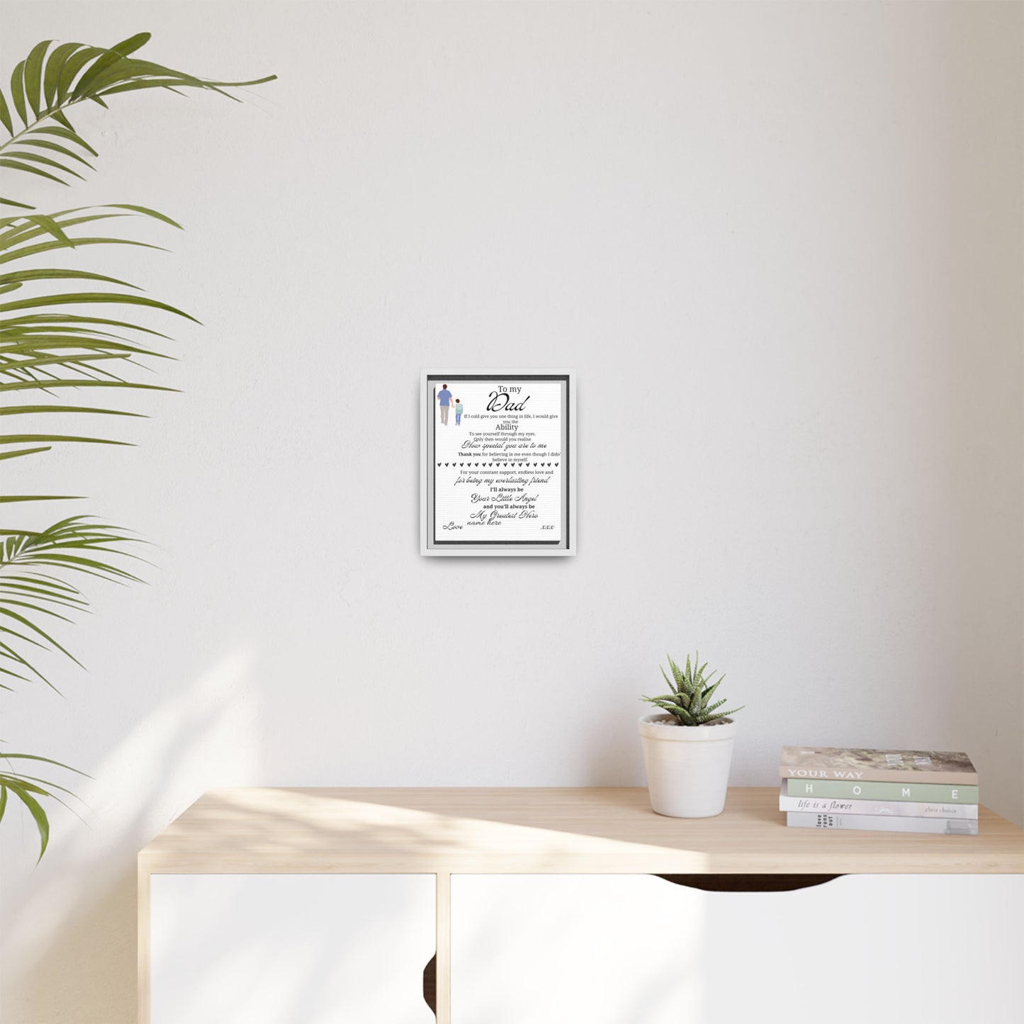 Framed Canvas Print — "To My Dad" Sentimental Poem, Personalized Gift