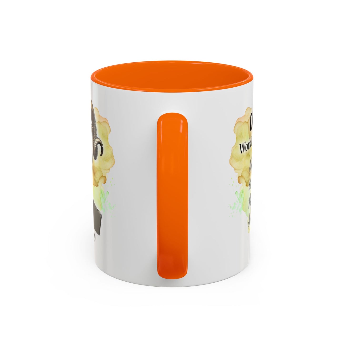 Aries Zodiac Coffee Mug — 'Dec 22 - Jan 19' Ram Girl Accent Mug