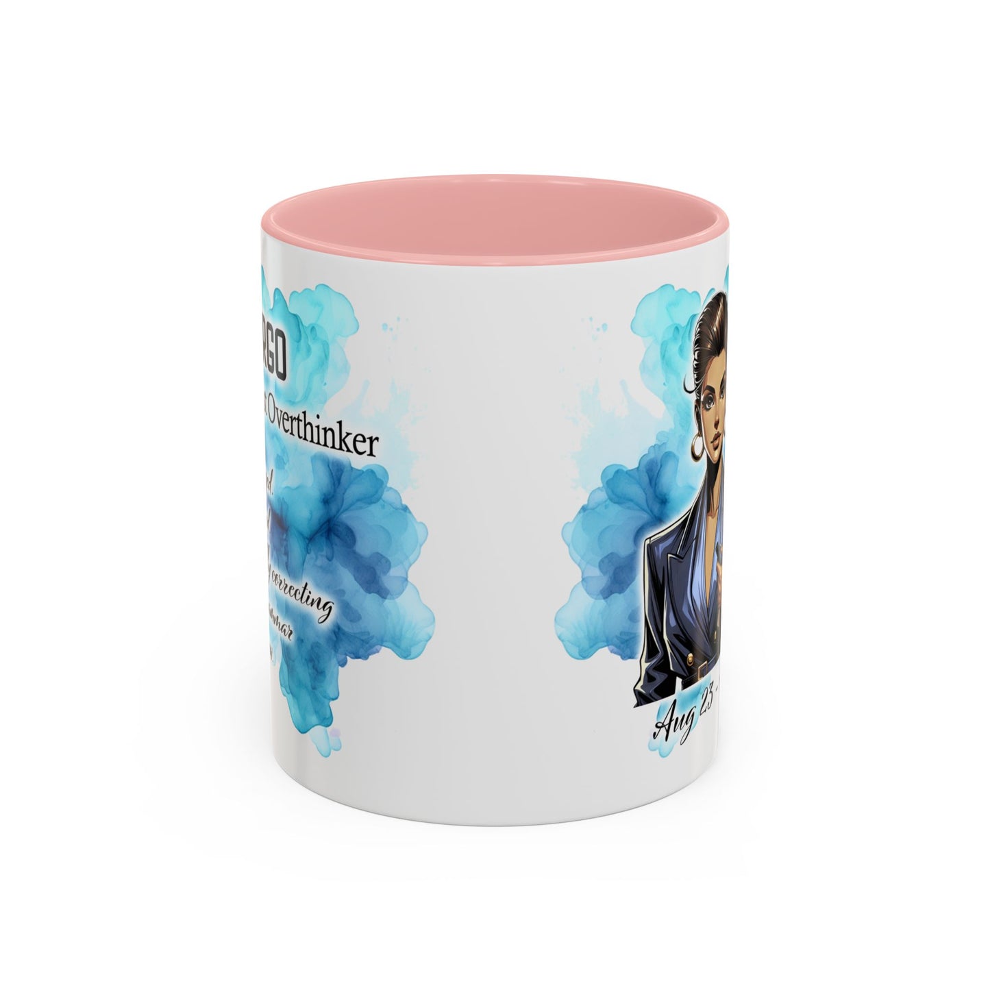 Virgo Zodiac Coffee Mug — "Analytical Overthinker" Accent Mug (Aug 23–Sept 22)