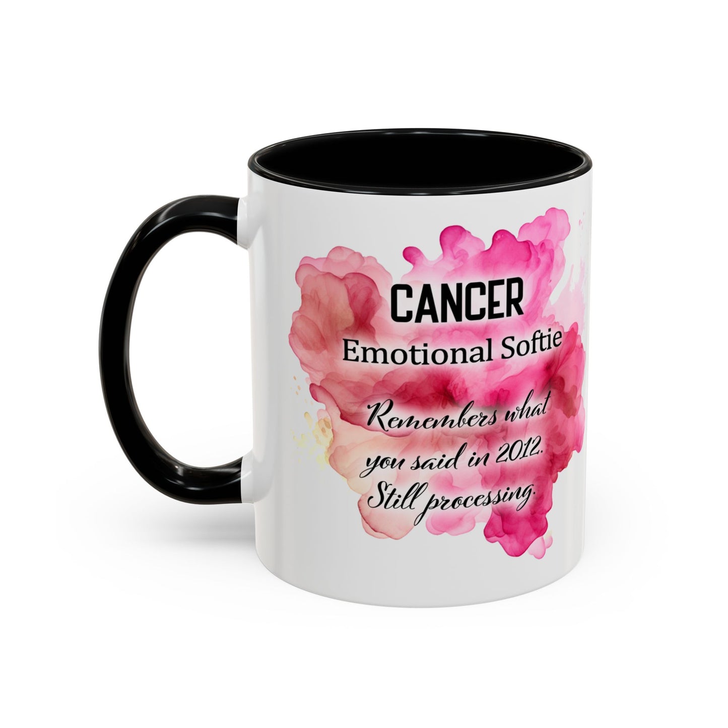 Cancer Zodiac Coffee Mug — Bold Pink Horoscope Design (Jun 21–Jul 22)