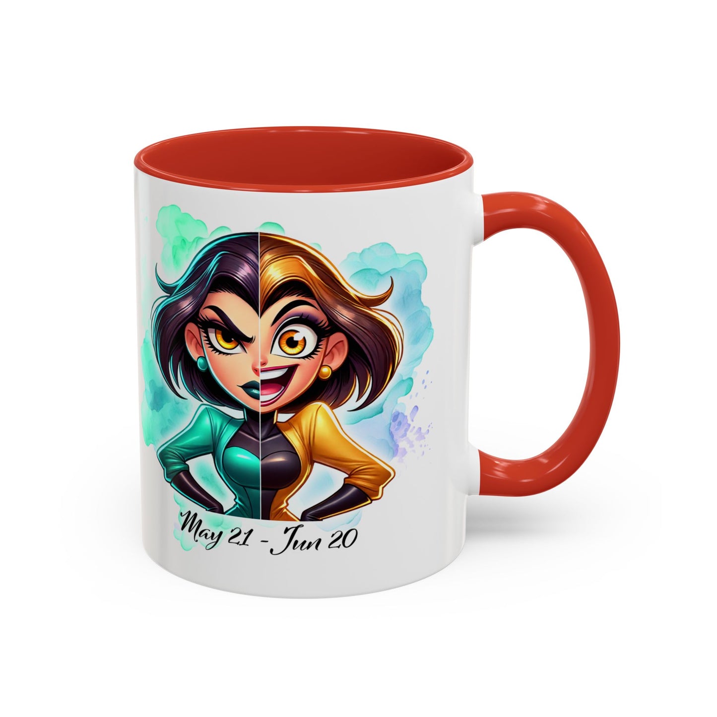 Gemini Zodiac Coffee Mug – May 21–June 20 Astrological Twin Design (Accent 11/15oz)