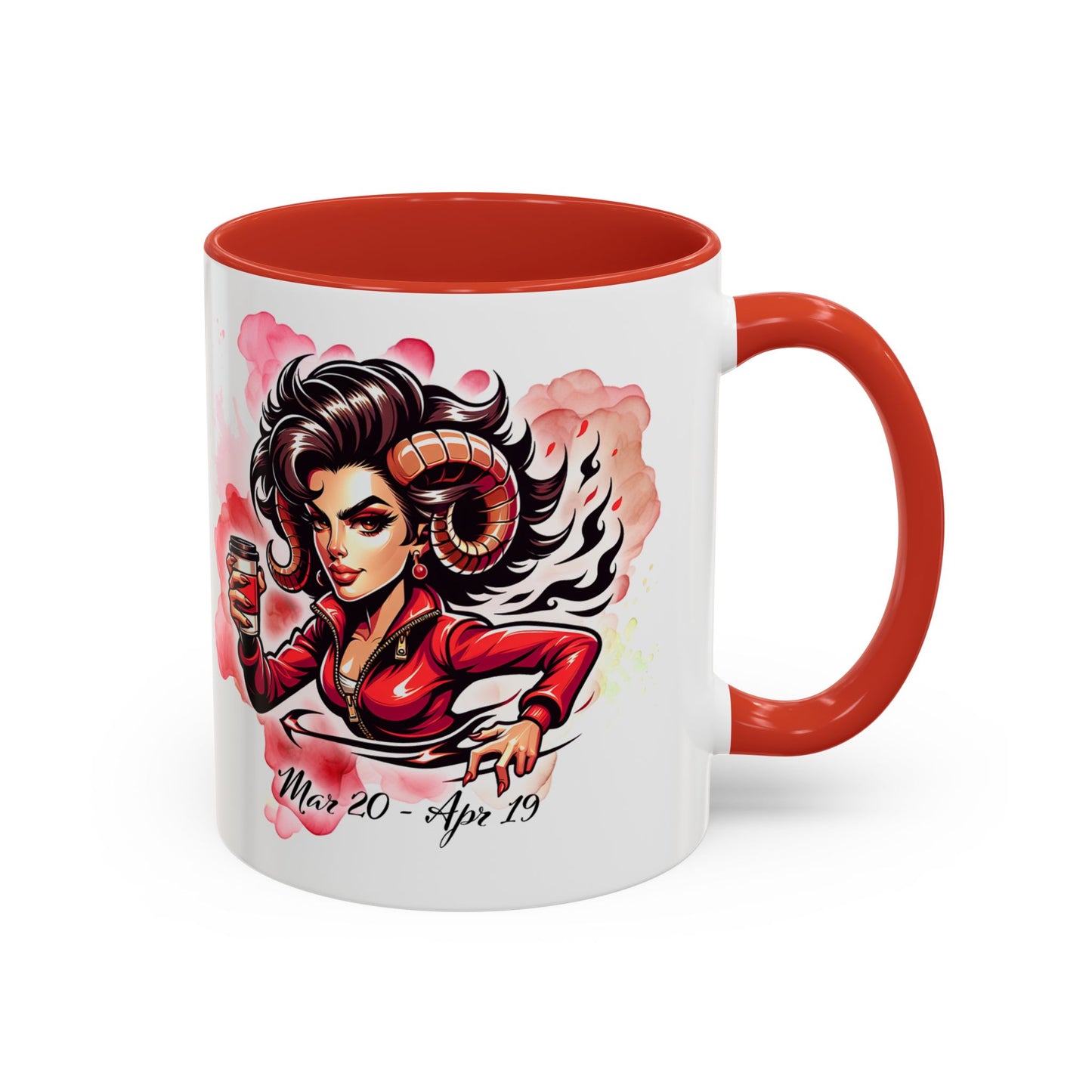 Aries Zodiac Coffee Mug — Fiery Horoscope Design (Mar 20–Apr 19)