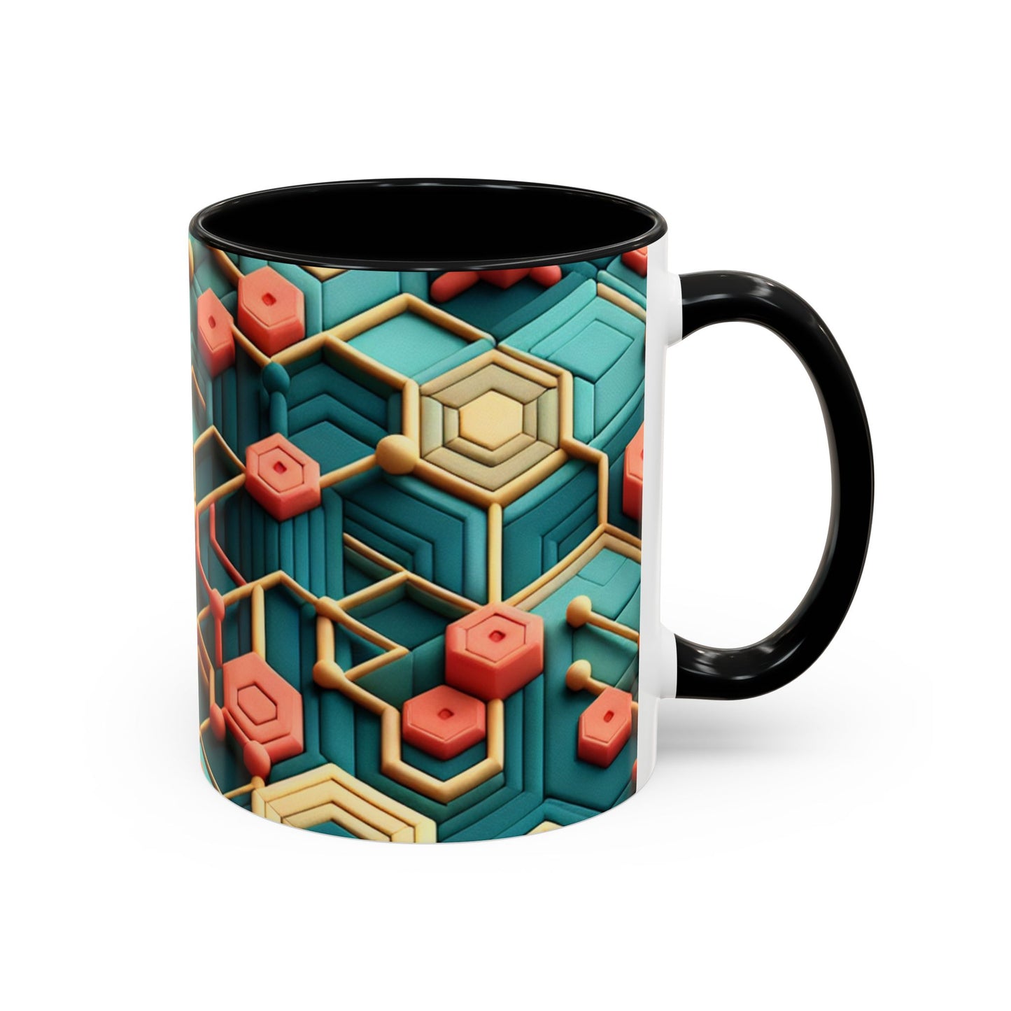 Geometric Pattern Coffee Mug | Unique Gift for Coffee Lovers | Stylish Drinkware for Home or Office | Decorative Mug | Modern Kitchen Decor