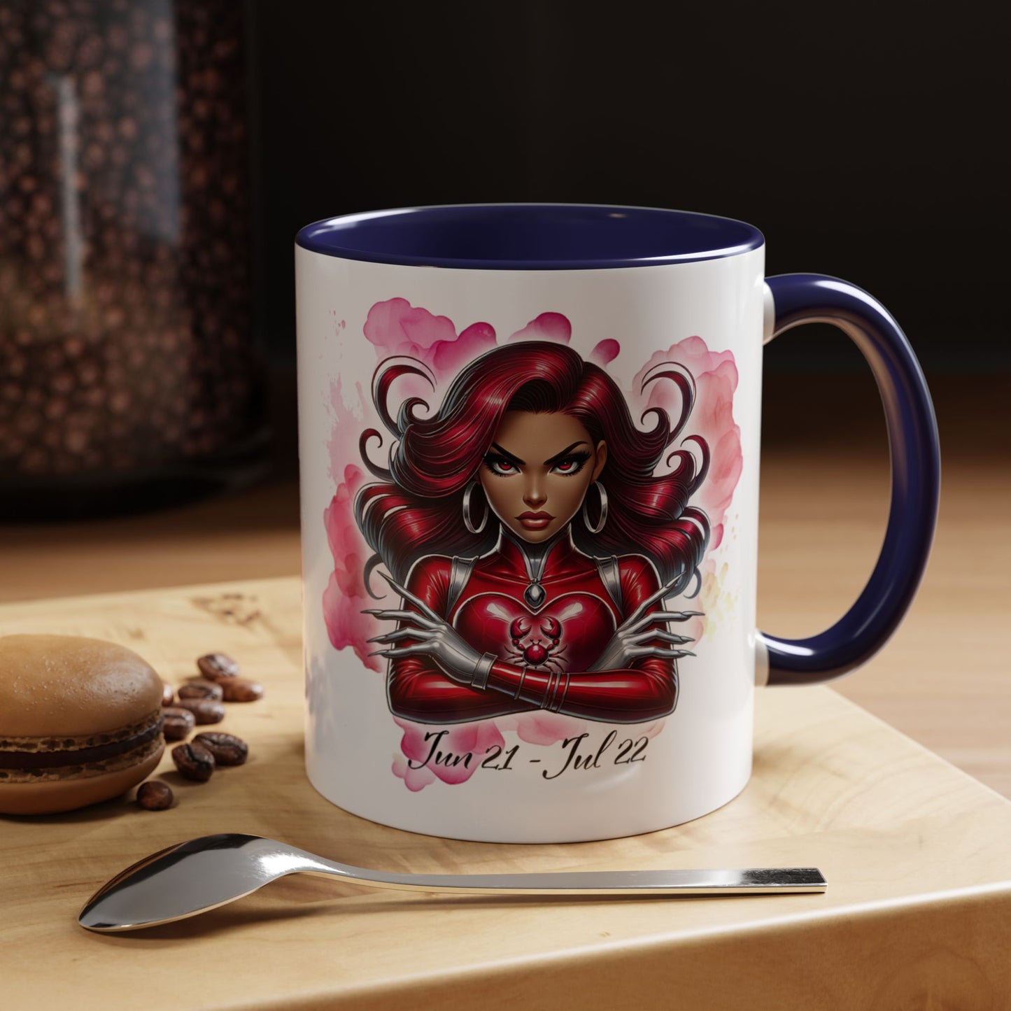 Cancer Zodiac Coffee Mug — Bold Pink Horoscope Design (Jun 21–Jul 22)