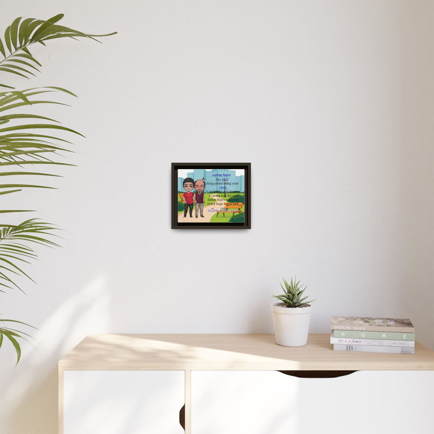 Personalized Father & Son Canvas Print — “The Best Thing About Being Your Dad” Framed Art