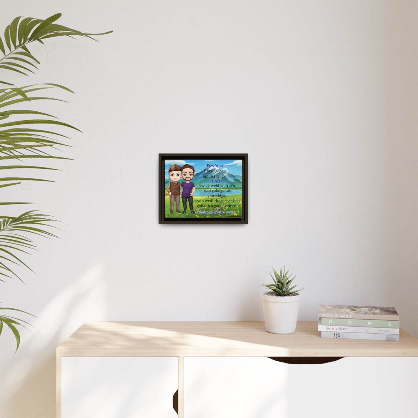 Personalised Welsh Father to Son Canvas | Gift for Son From Dad | Proud Father Welsh Wall Art