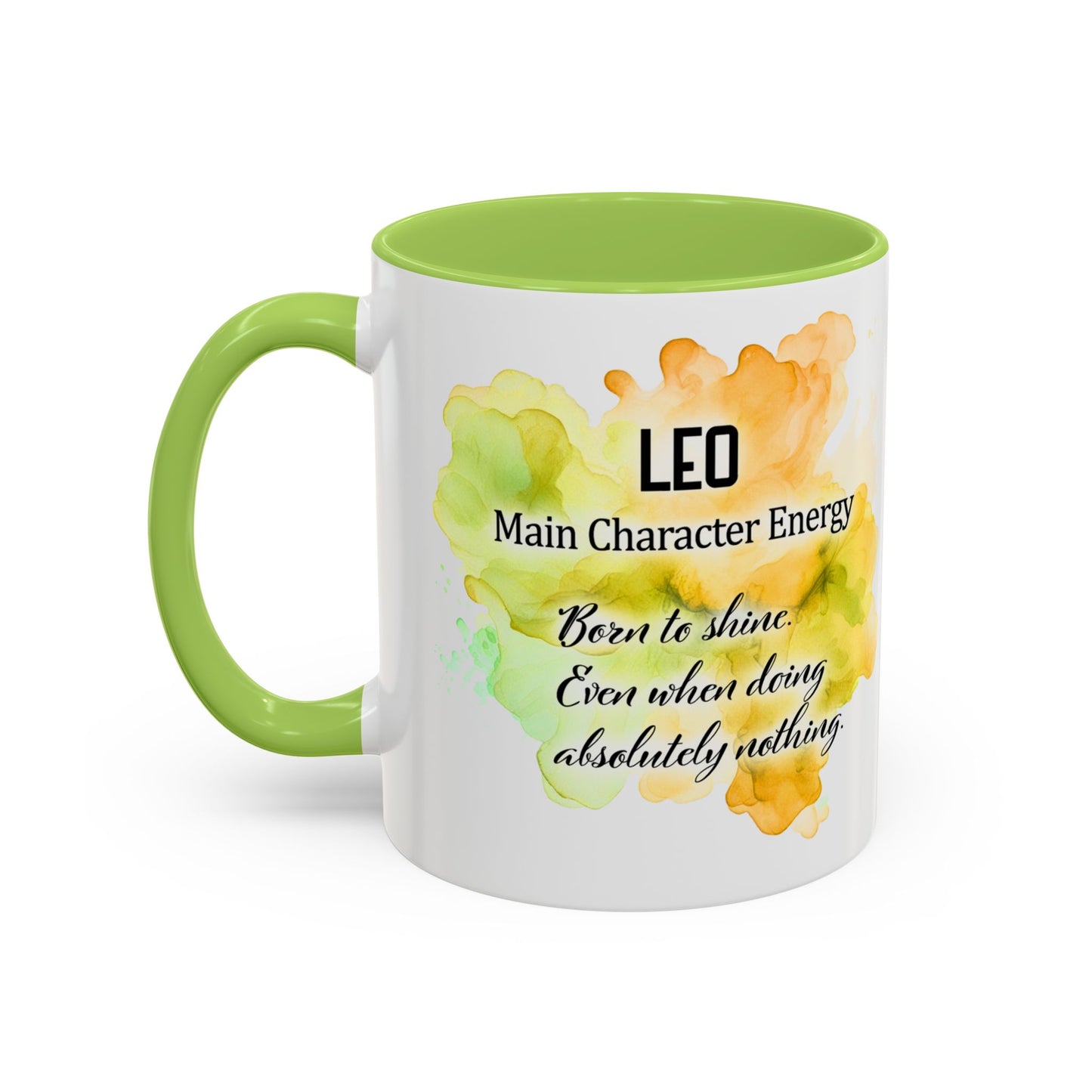 Leo Zodiac Coffee Mug — "I Am the Sun" Afro Woman Design (July 23–Aug 22)