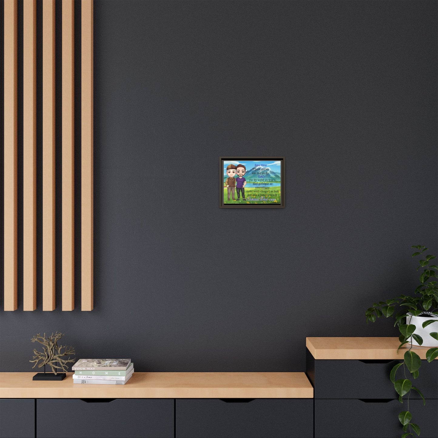 Personalised Welsh Father to Son Canvas | Gift for Son From Dad | Proud Father Welsh Wall Art