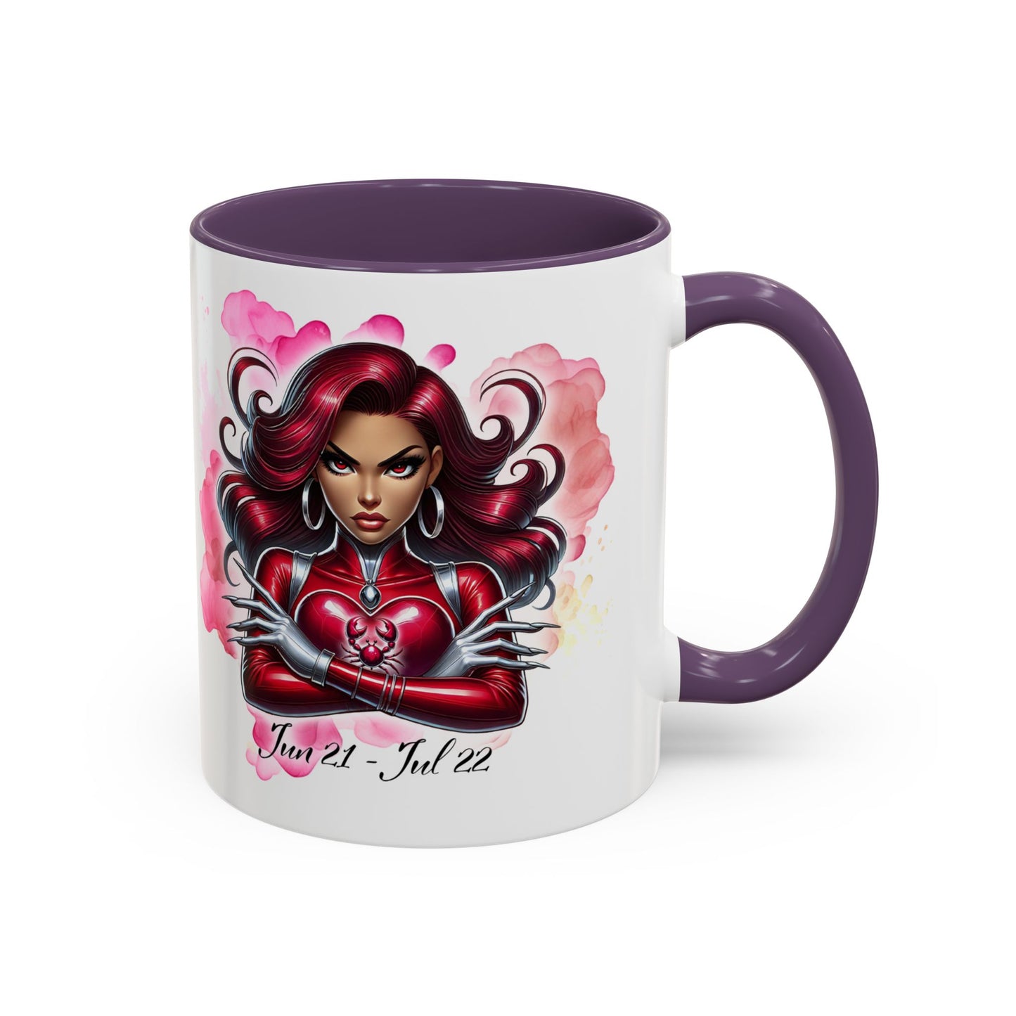 Cancer Zodiac Coffee Mug — Bold Pink Horoscope Design (Jun 21–Jul 22)
