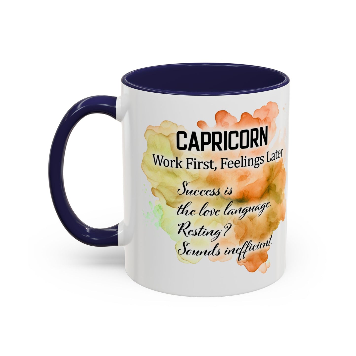 Aries Zodiac Coffee Mug — 'Dec 22 - Jan 19' Ram Girl Accent Mug