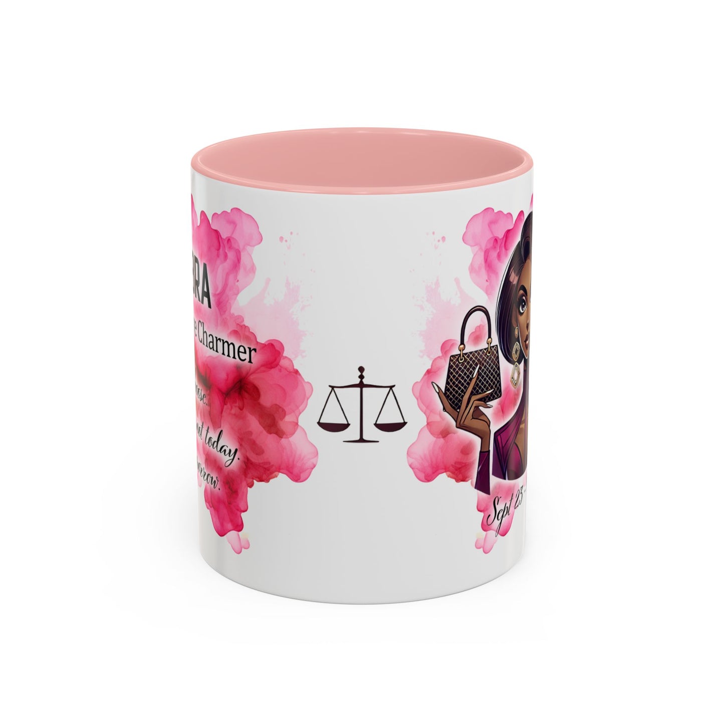 Libra Zodiac Coffee Mug — Elegant Libra Woman Design (Sept 23–Oct 22)