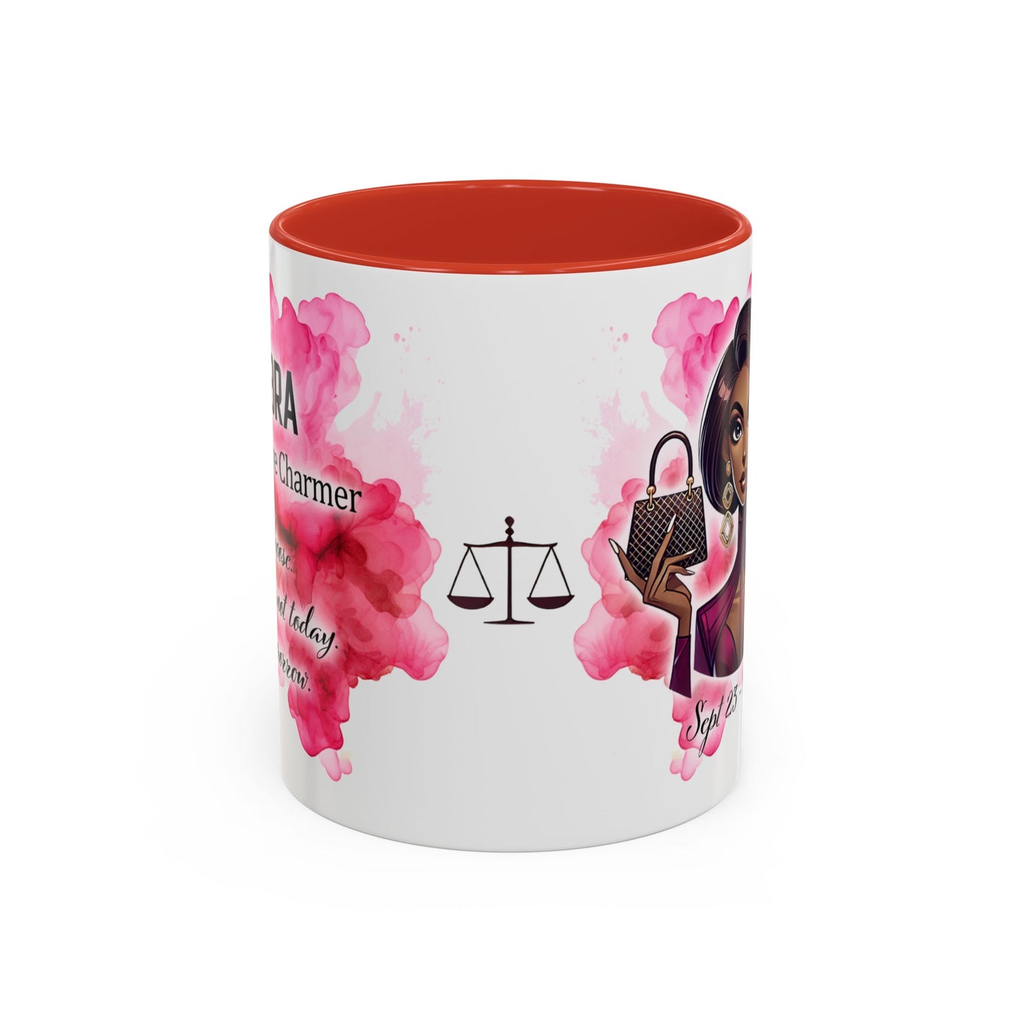 Libra Zodiac Coffee Mug — Elegant Libra Woman Design (Sept 23–Oct 22)