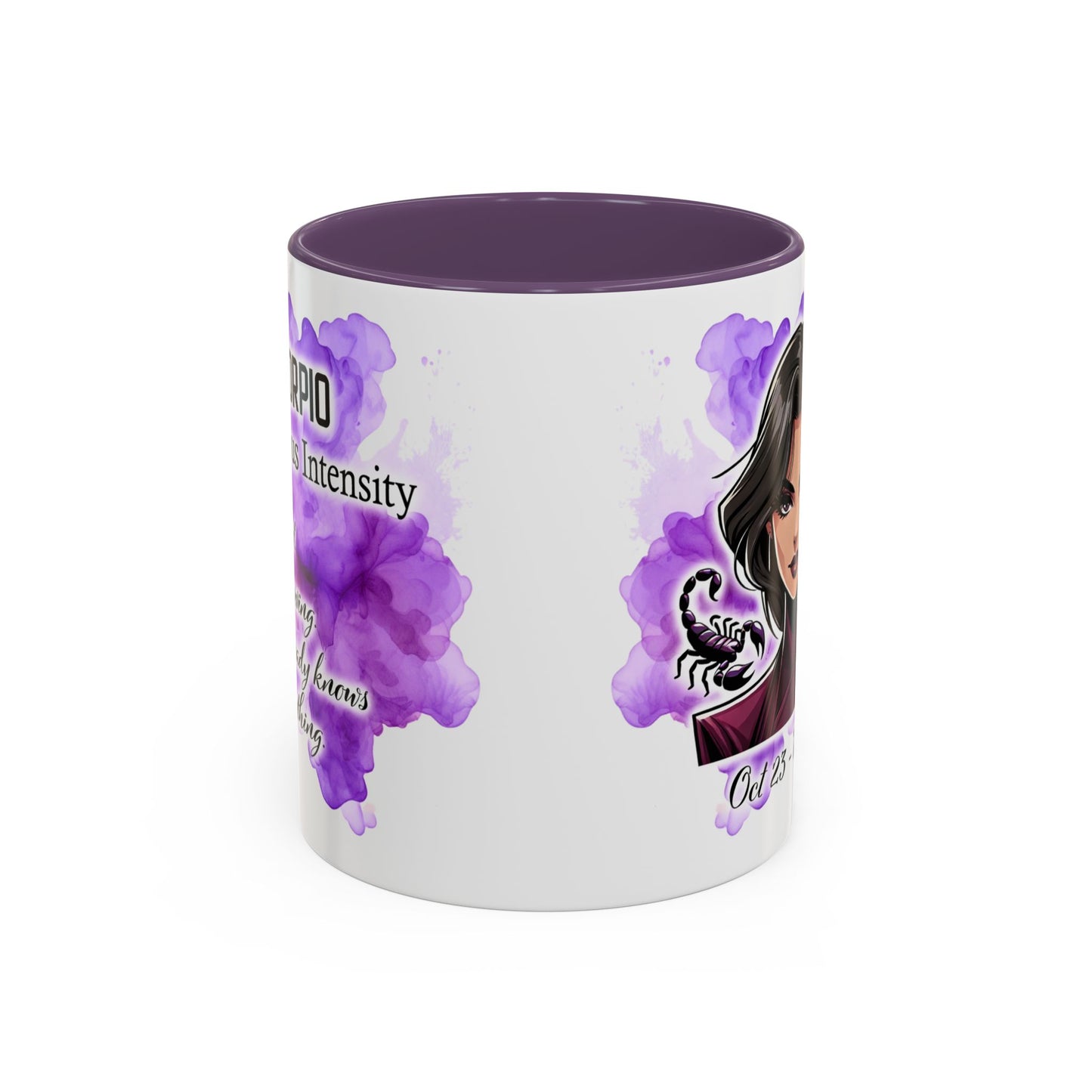 Scorpio Accent Coffee Mug — Zodiac Scorpio Girl Design (Oct 23–Nov 21)
