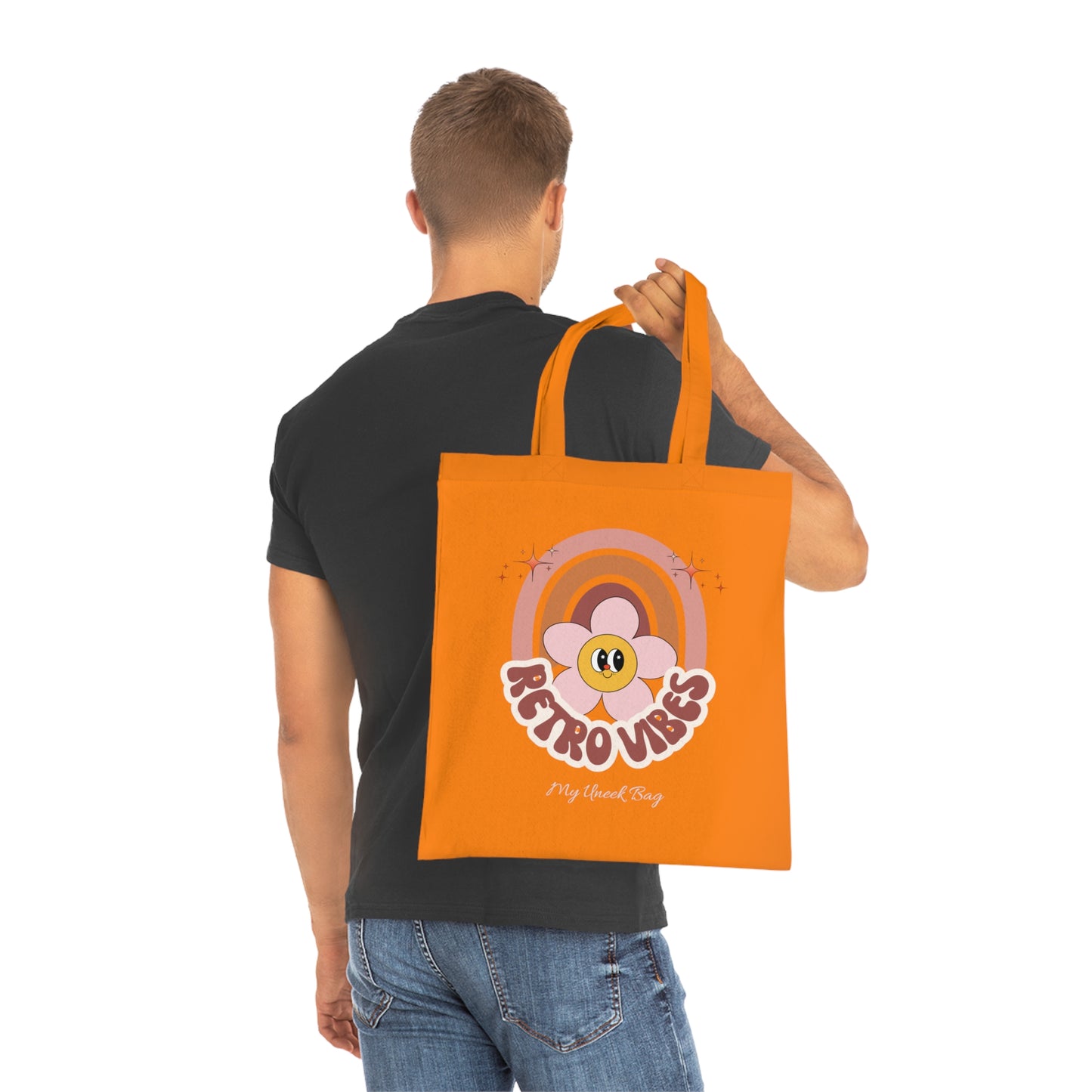 Retro Vibes Rainbow Tote