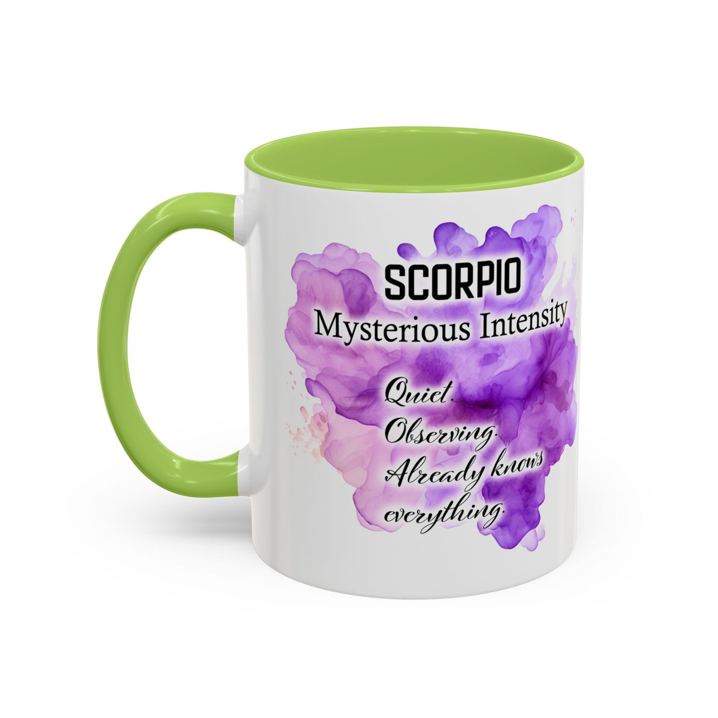 Scorpio Accent Coffee Mug — Zodiac Scorpio Girl Design (Oct 23–Nov 21)