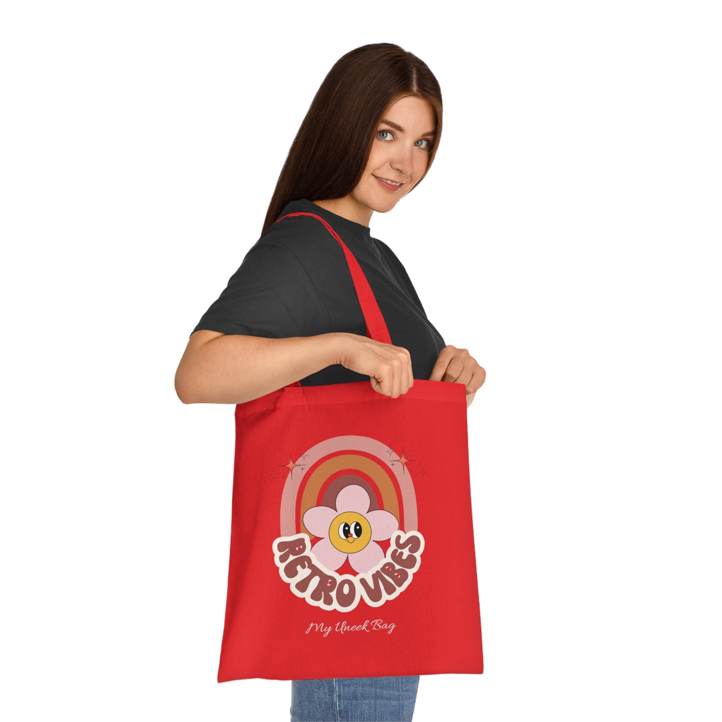 Retro Vibes Rainbow Tote