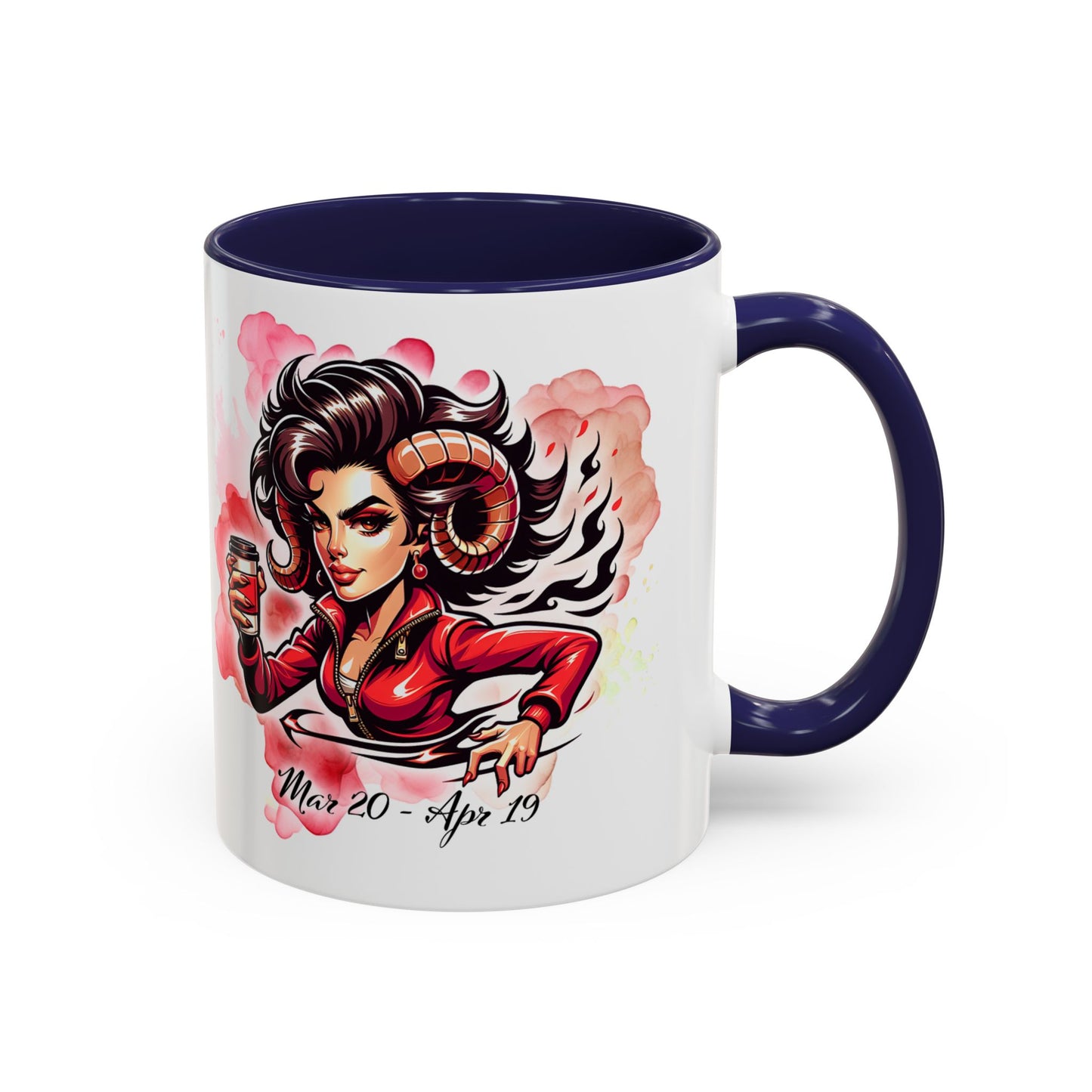 Aries Zodiac Coffee Mug — Fiery Horoscope Design (Mar 20–Apr 19)