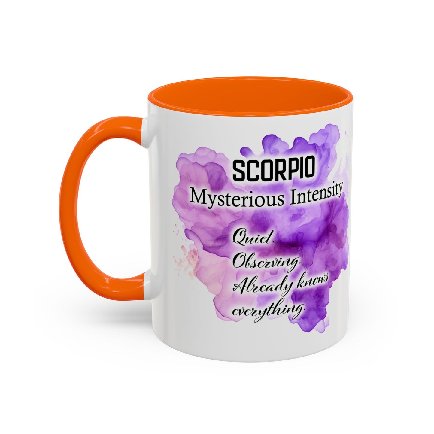 Scorpio Accent Coffee Mug — Zodiac Scorpio Girl Design (Oct 23–Nov 21)