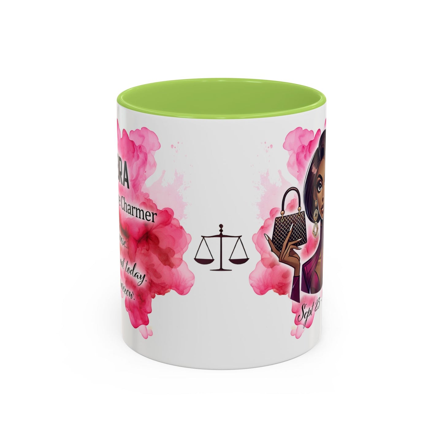 Libra Zodiac Coffee Mug — Elegant Libra Woman Design (Sept 23–Oct 22)