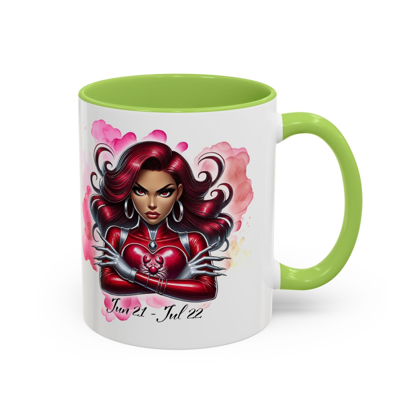Cancer Zodiac Coffee Mug — Bold Pink Horoscope Design (Jun 21–Jul 22)