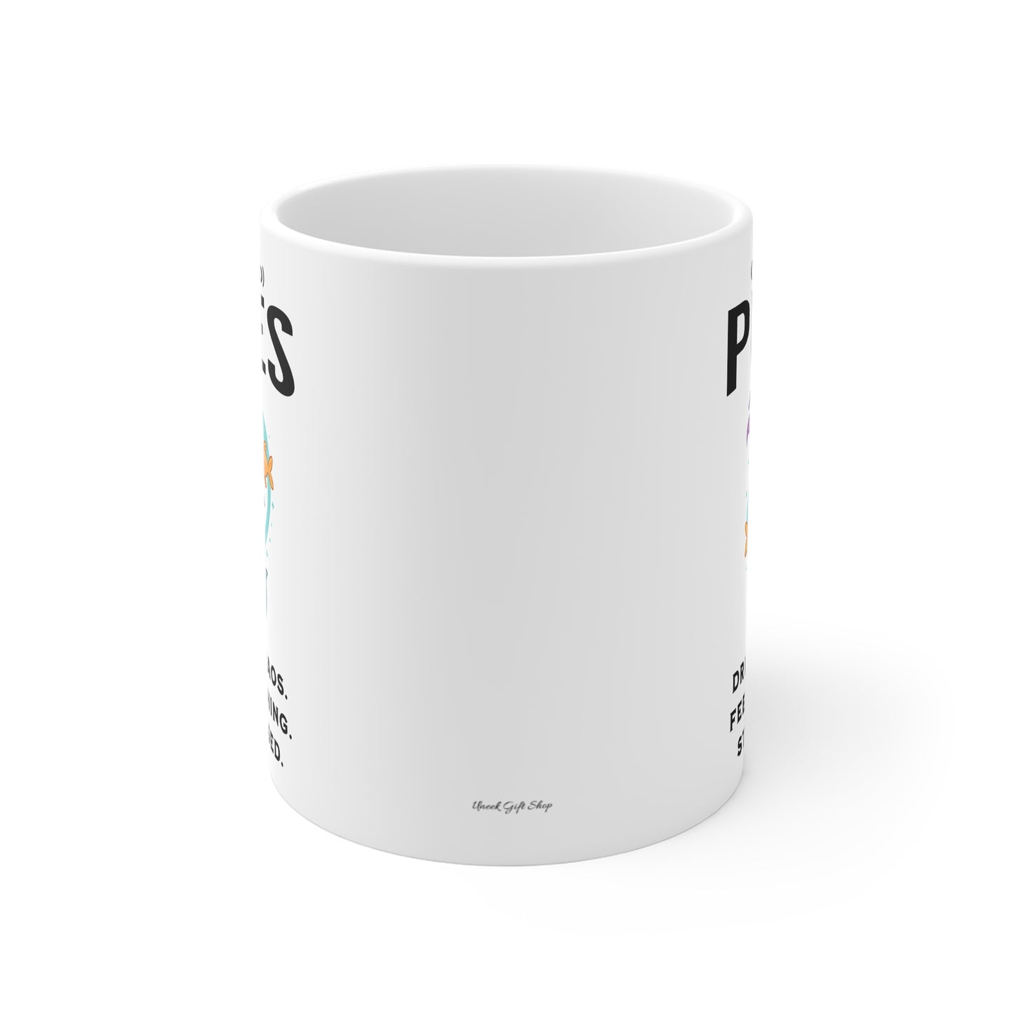 Pisces Coffee Mug — Cute Mermaid Zodiac Mug (Feb 19–Mar 20)