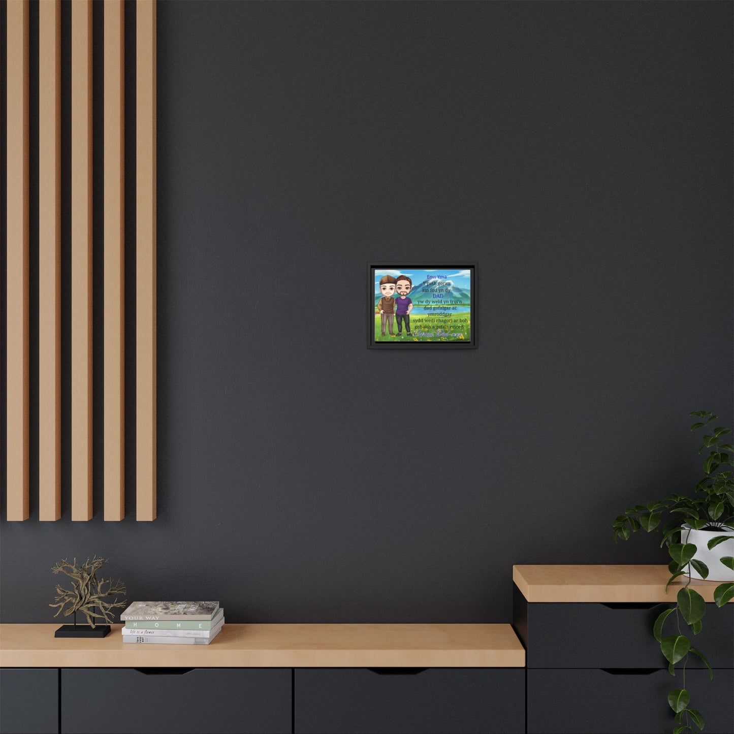 Personalised Welsh Father to Son Canvas | Gift for Son From Dad | Proud Father Welsh Wall Art