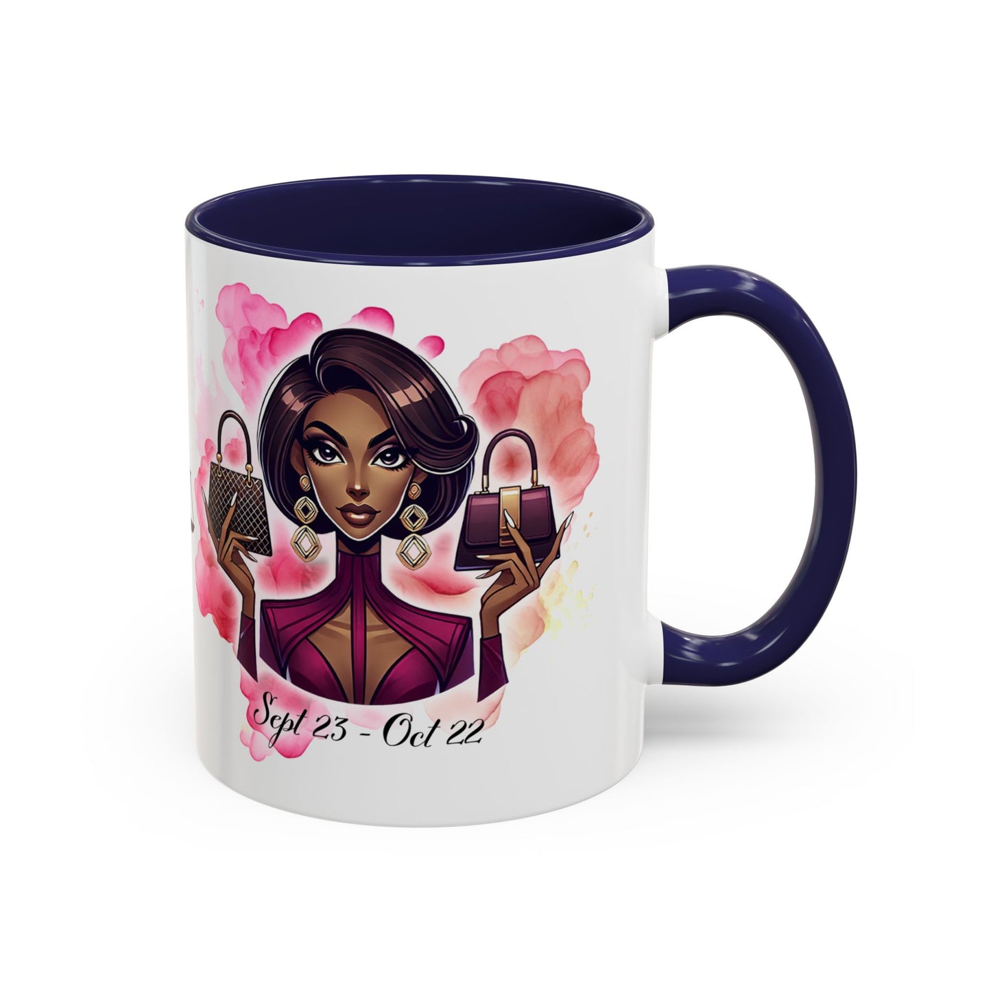 Libra Zodiac Coffee Mug — Elegant Libra Woman Design (Sept 23–Oct 22)
