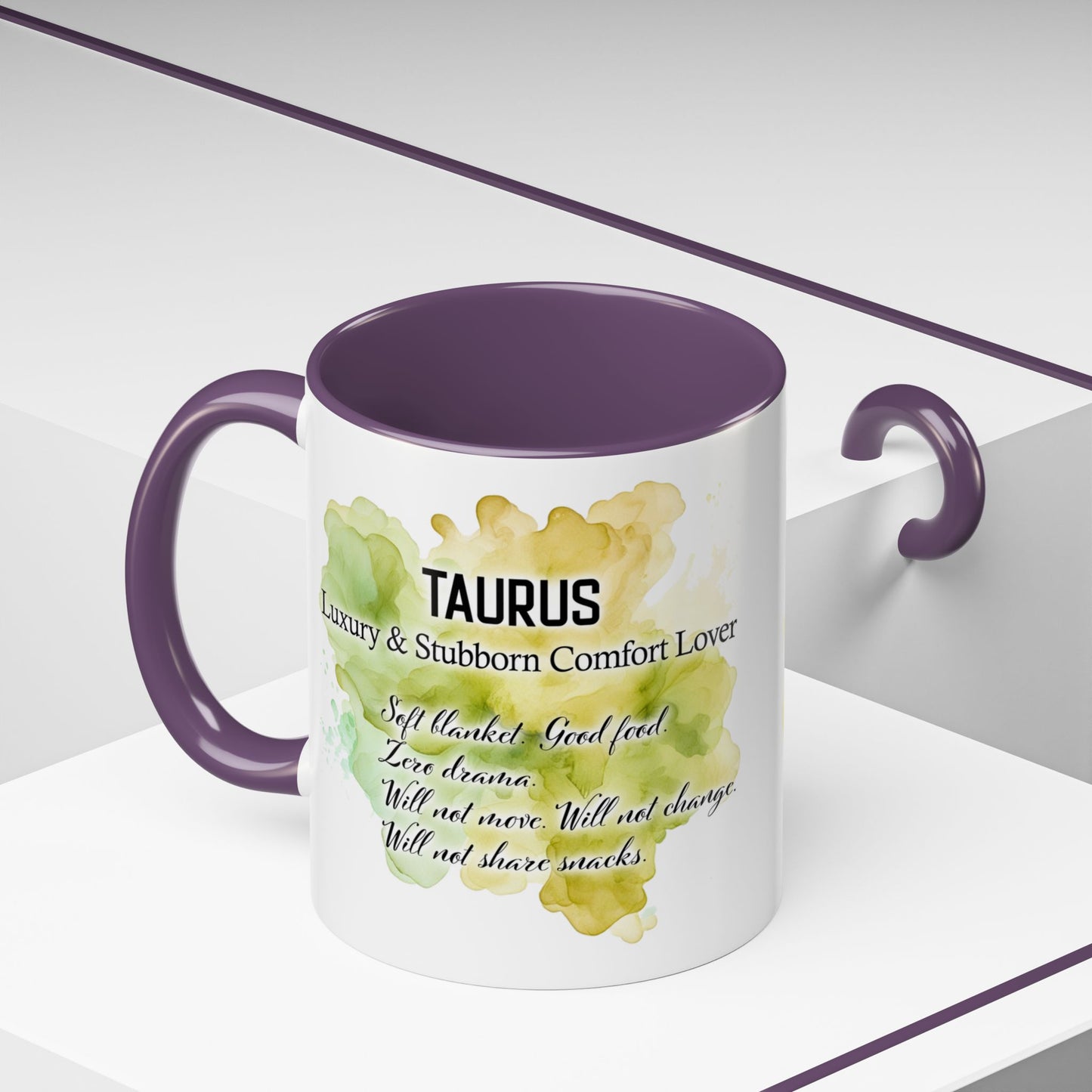 Taurus Coffee Mug — Zodiac Horoscope Mug with 'Apr 20 - May 20' Illustration