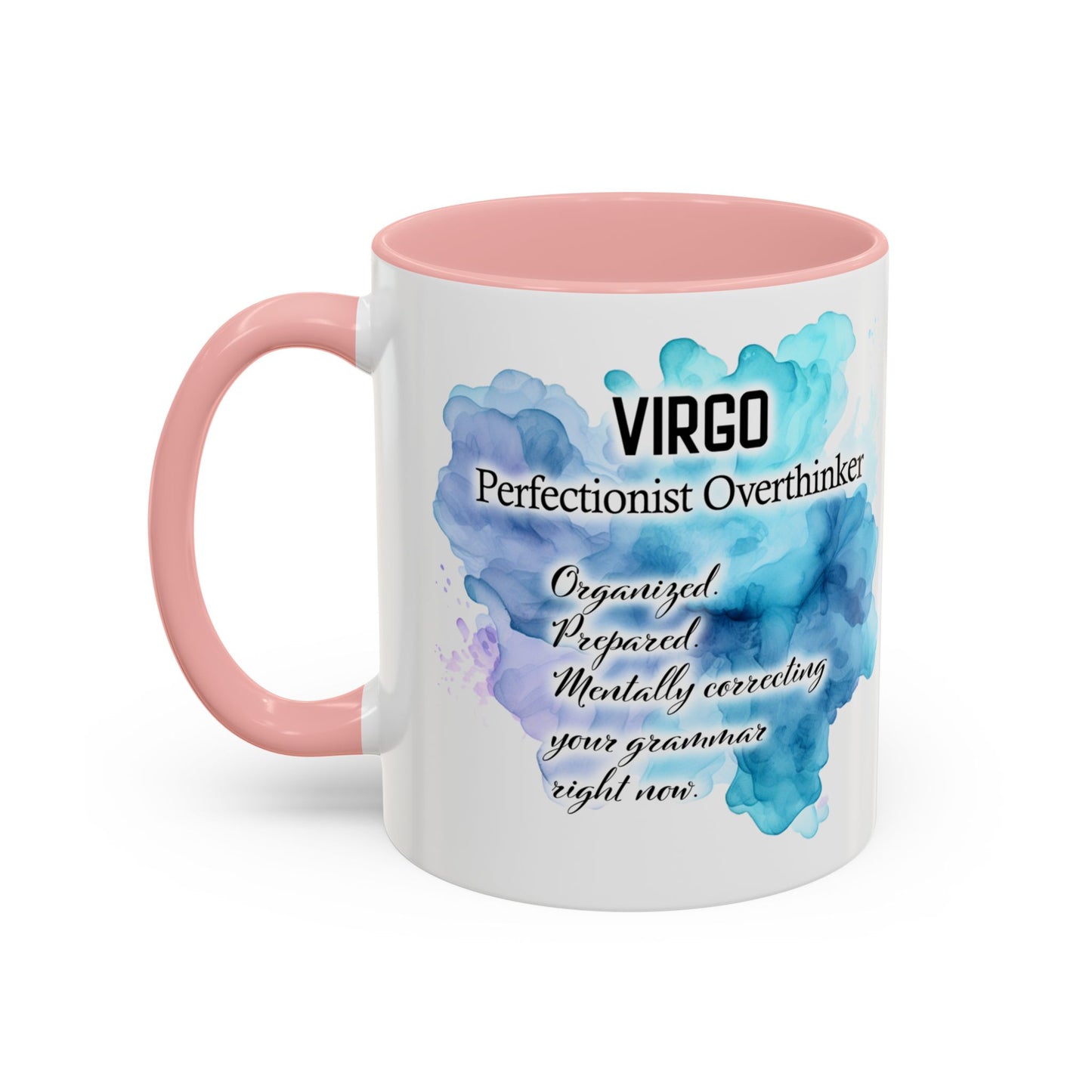 Virgo Zodiac Coffee Mug — "Analytical Overthinker" Accent Mug (Aug 23–Sept 22)