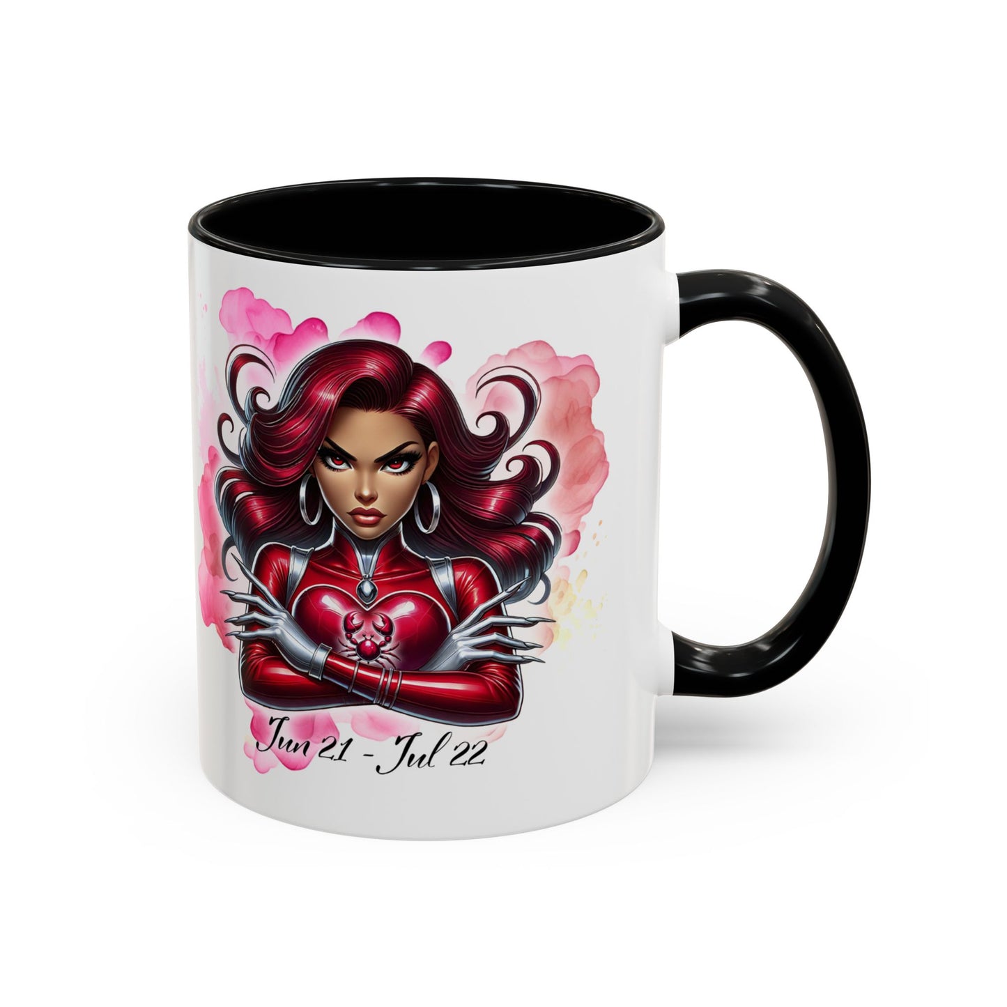 Cancer Zodiac Coffee Mug — Bold Pink Horoscope Design (Jun 21–Jul 22)