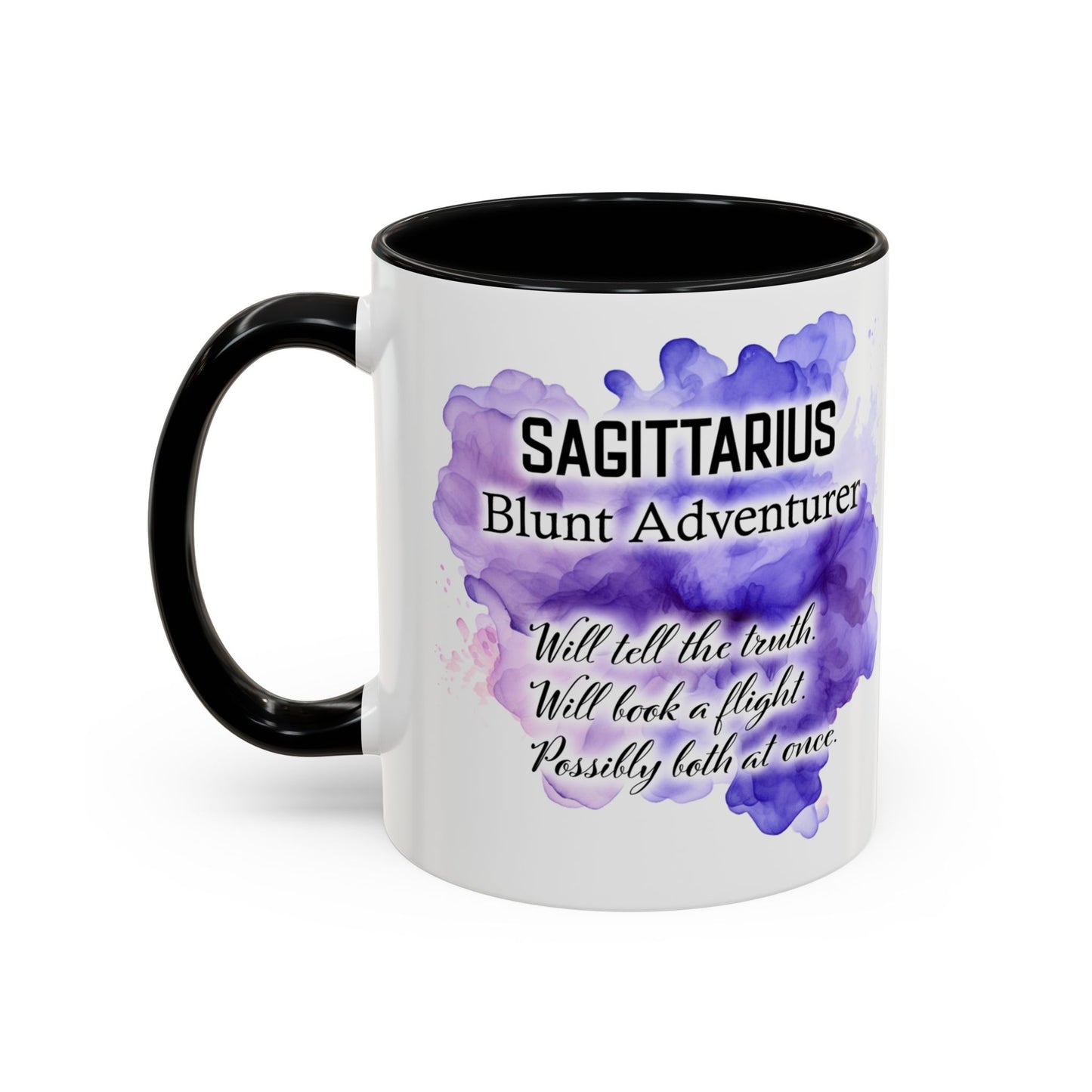 Sagittarius Zodiac Coffee Mug — Archer Girl Illustration, Nov 22–Dec 21