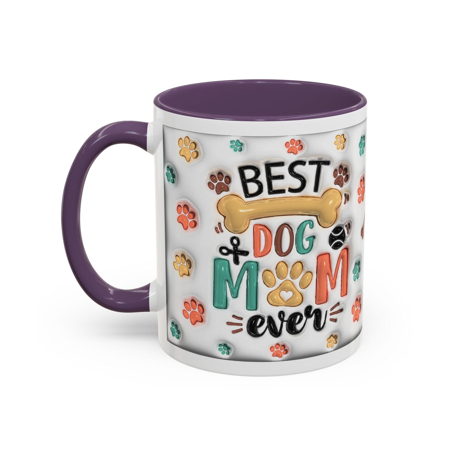 Personalized Puppy Photo Coffee Mug — Cute Paw Print Accent Mug (Custom Name)
