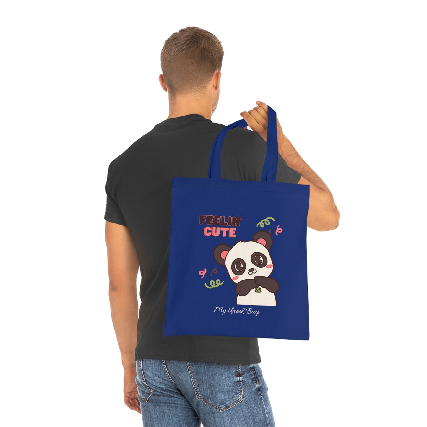 Feelin' Cute Panda Cotton Tote Bag