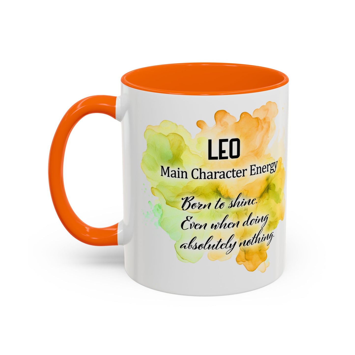 Leo Zodiac Coffee Mug — "I Am the Sun" Afro Woman Design (July 23–Aug 22)