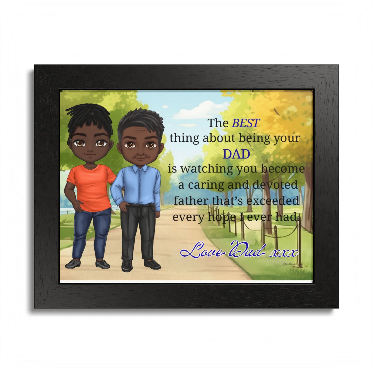 Personalized Framed Poster — "The BEST thing about being your DAD" Father & Child Keepsake