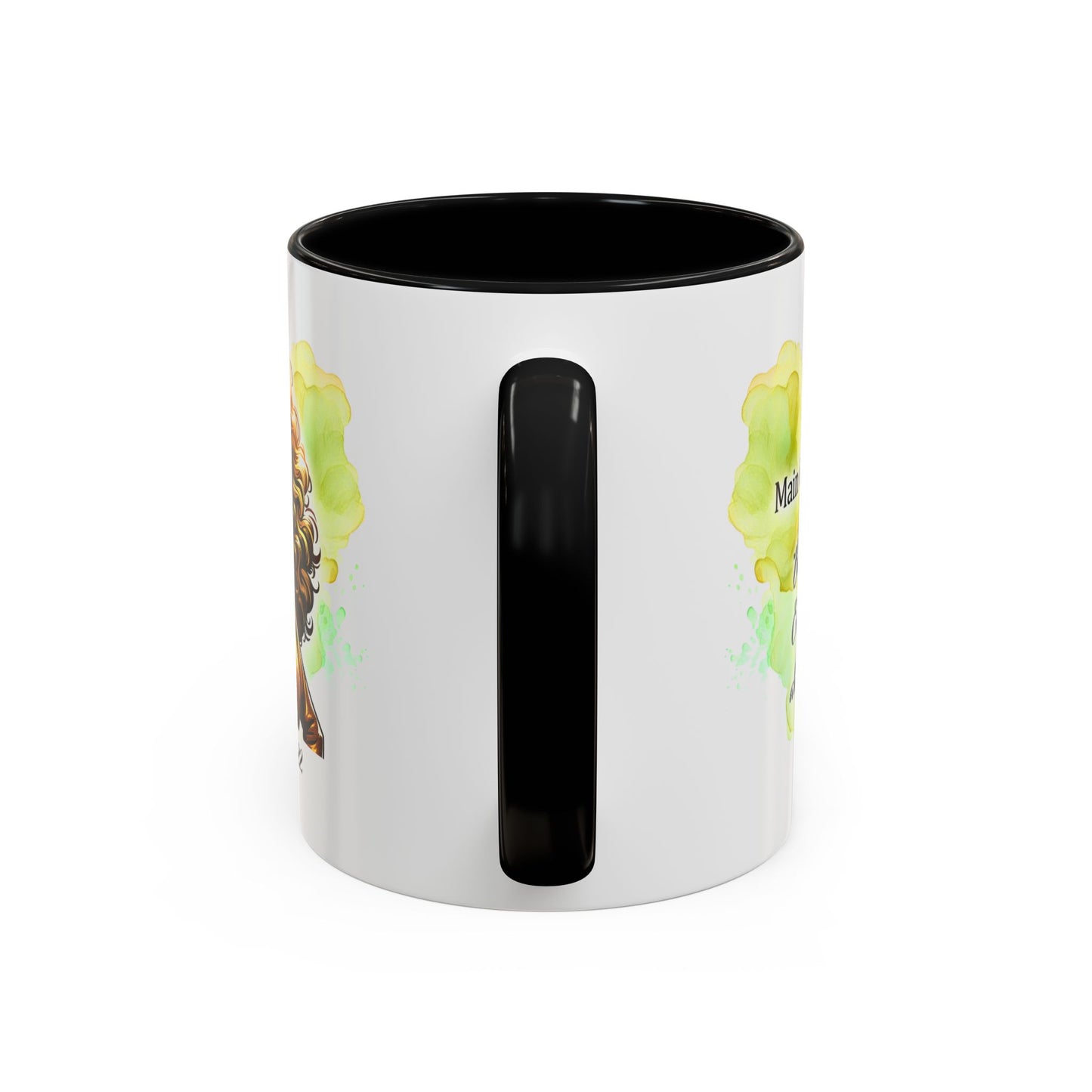Leo Zodiac Coffee Mug — "I Am the Sun" Afro Woman Design (July 23–Aug 22)