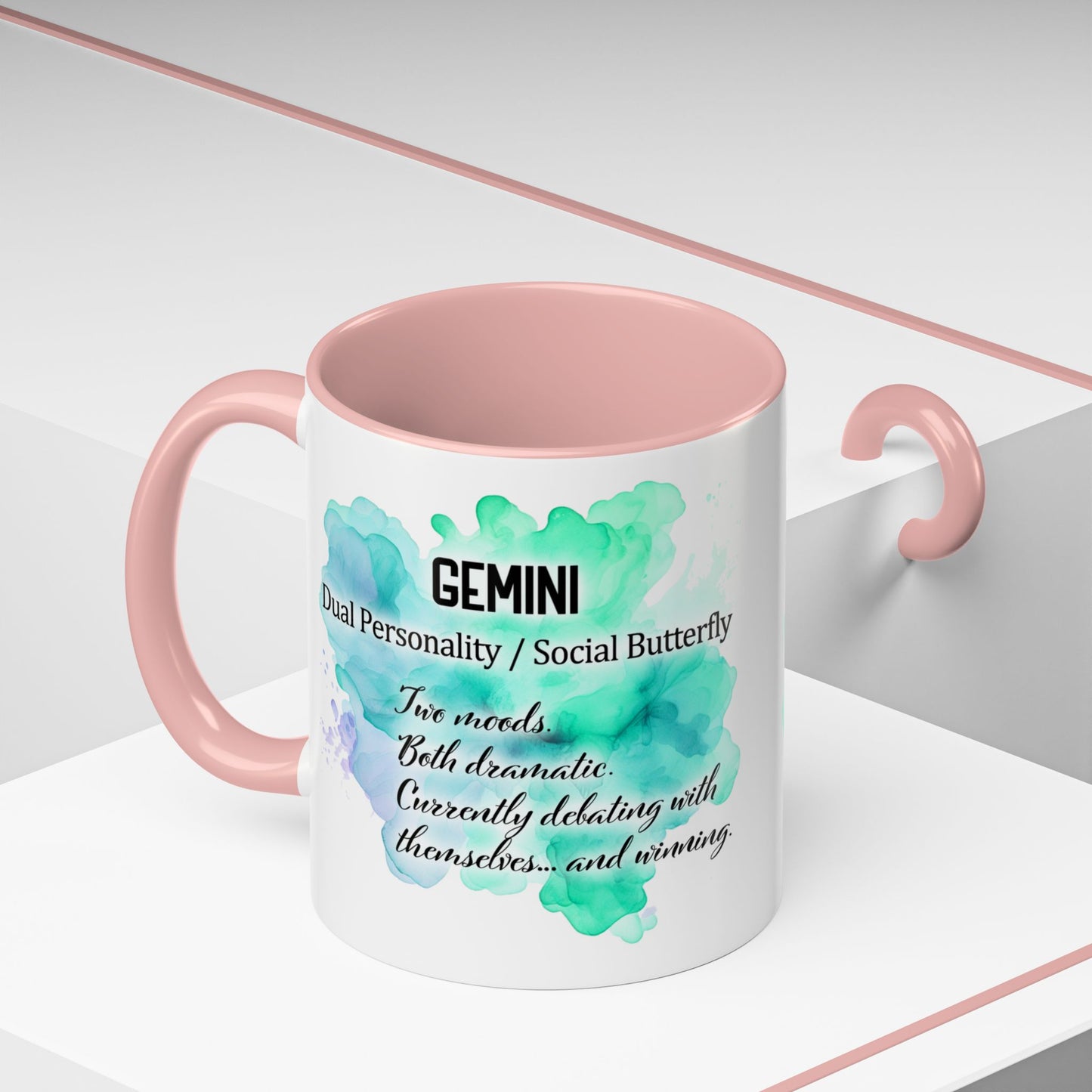 Gemini Zodiac Coffee Mug – May 21–June 20 Astrological Twin Design (Accent 11/15oz)