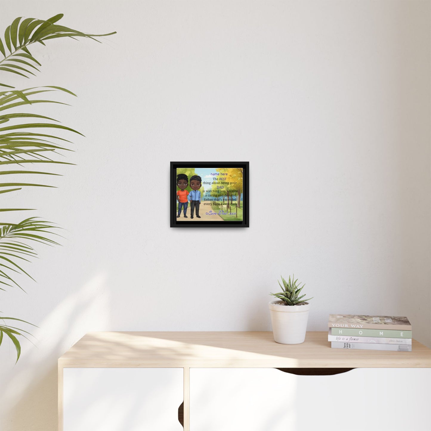 Framed Canvas Print — Personalized 'The Best Thing About Being Your Dad' Father's Day Art